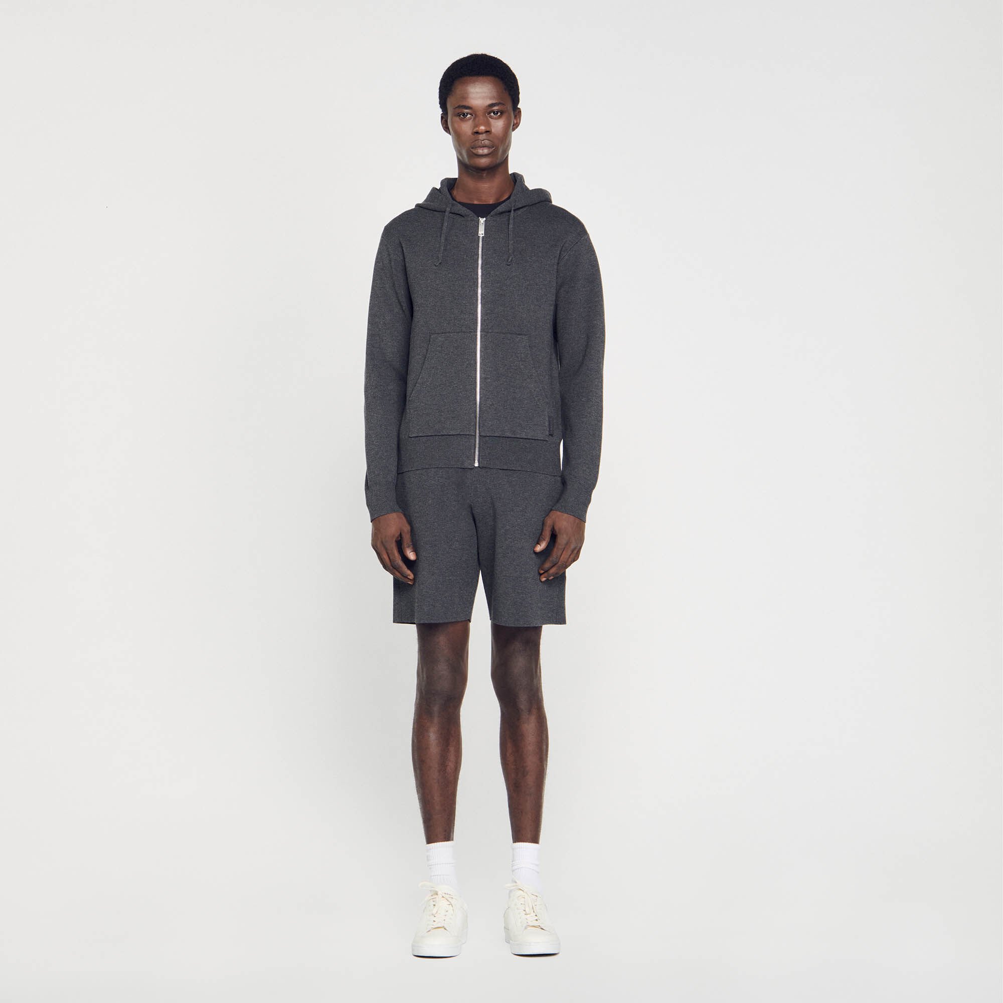 Hoodie black gray for Men Sandro Paris