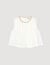 Pleated rhinestone neck crop top