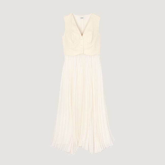 Pleated maxi dress