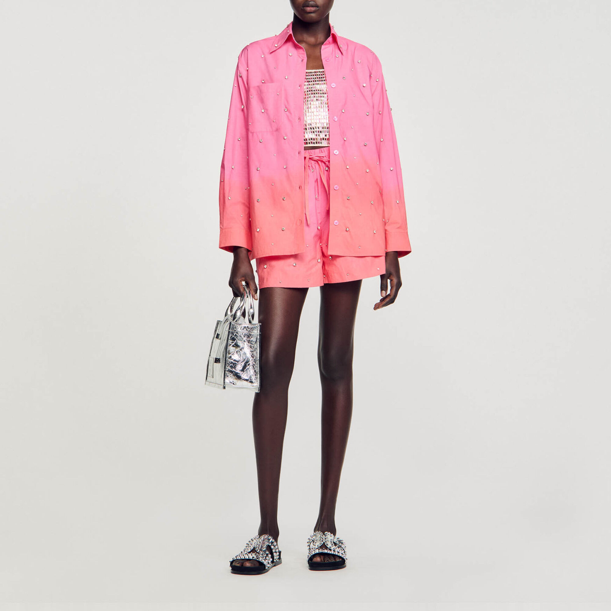 Rhinestone dip dye shirt