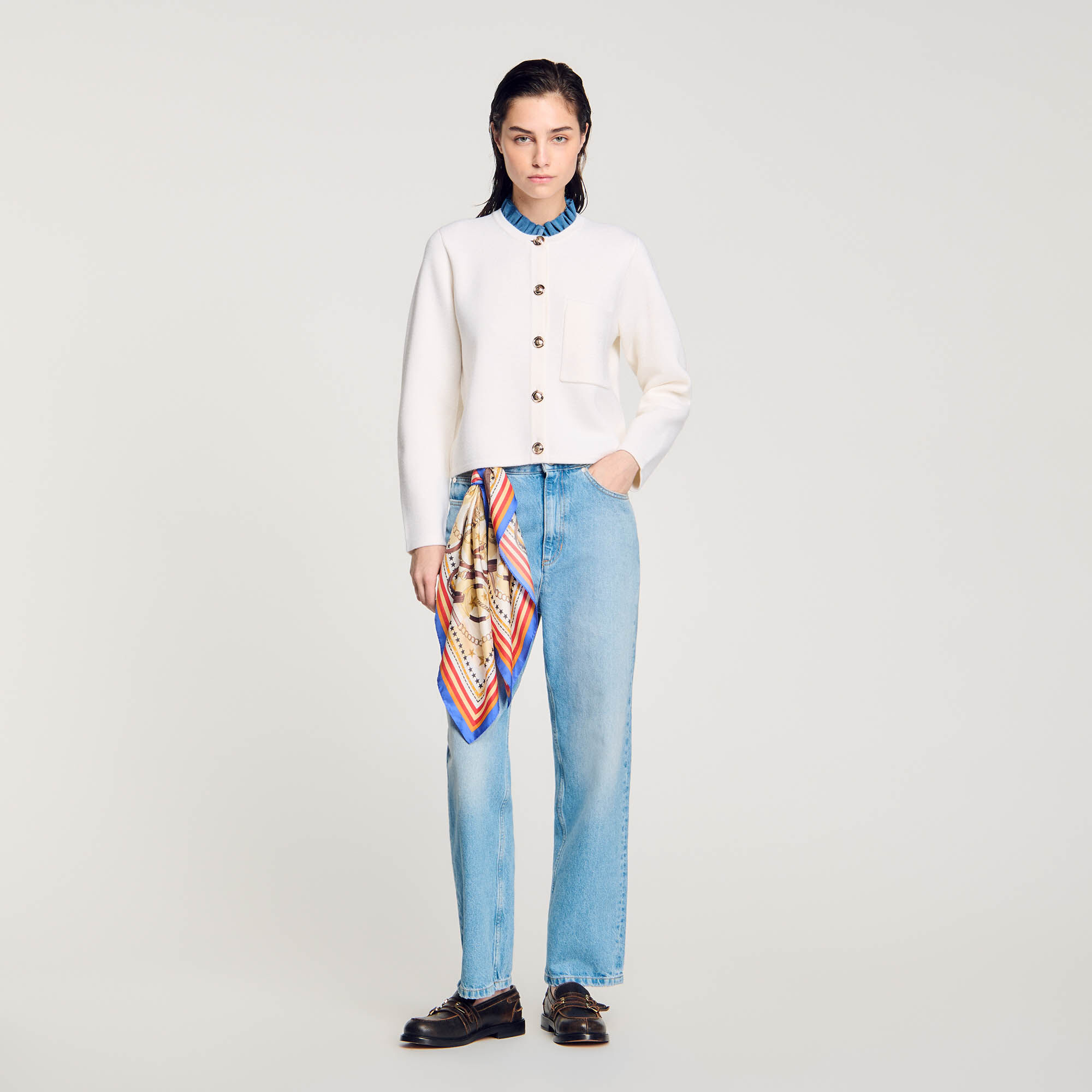 Sandro white cardigan discount