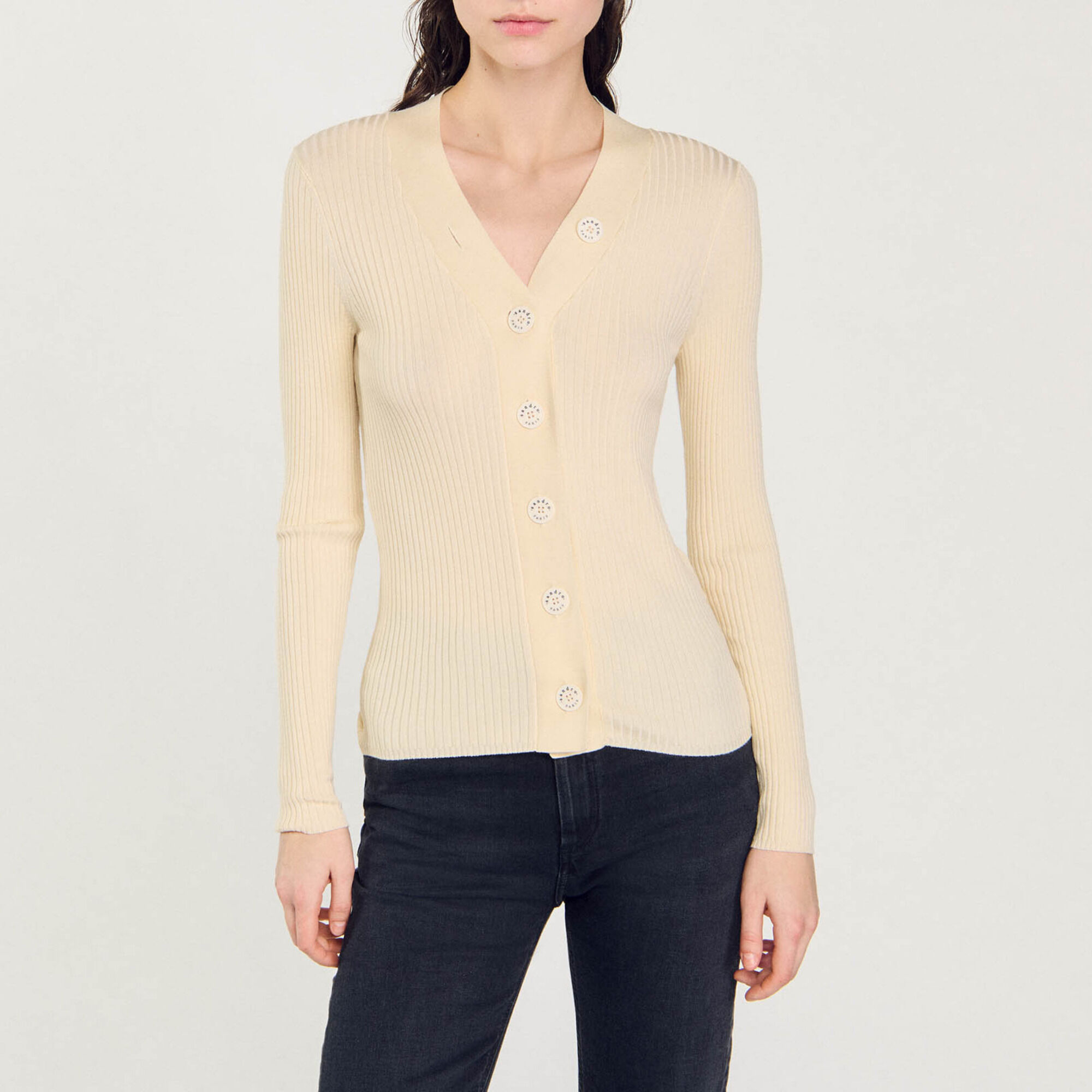 Cardigan in certified viscose - Women | Sandro
