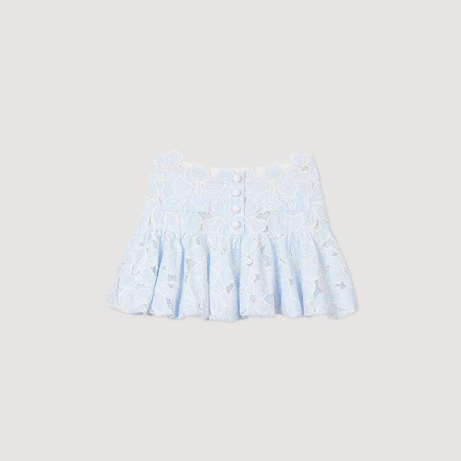 Short guipure skirt