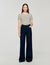 Striped jumper with pearl collar