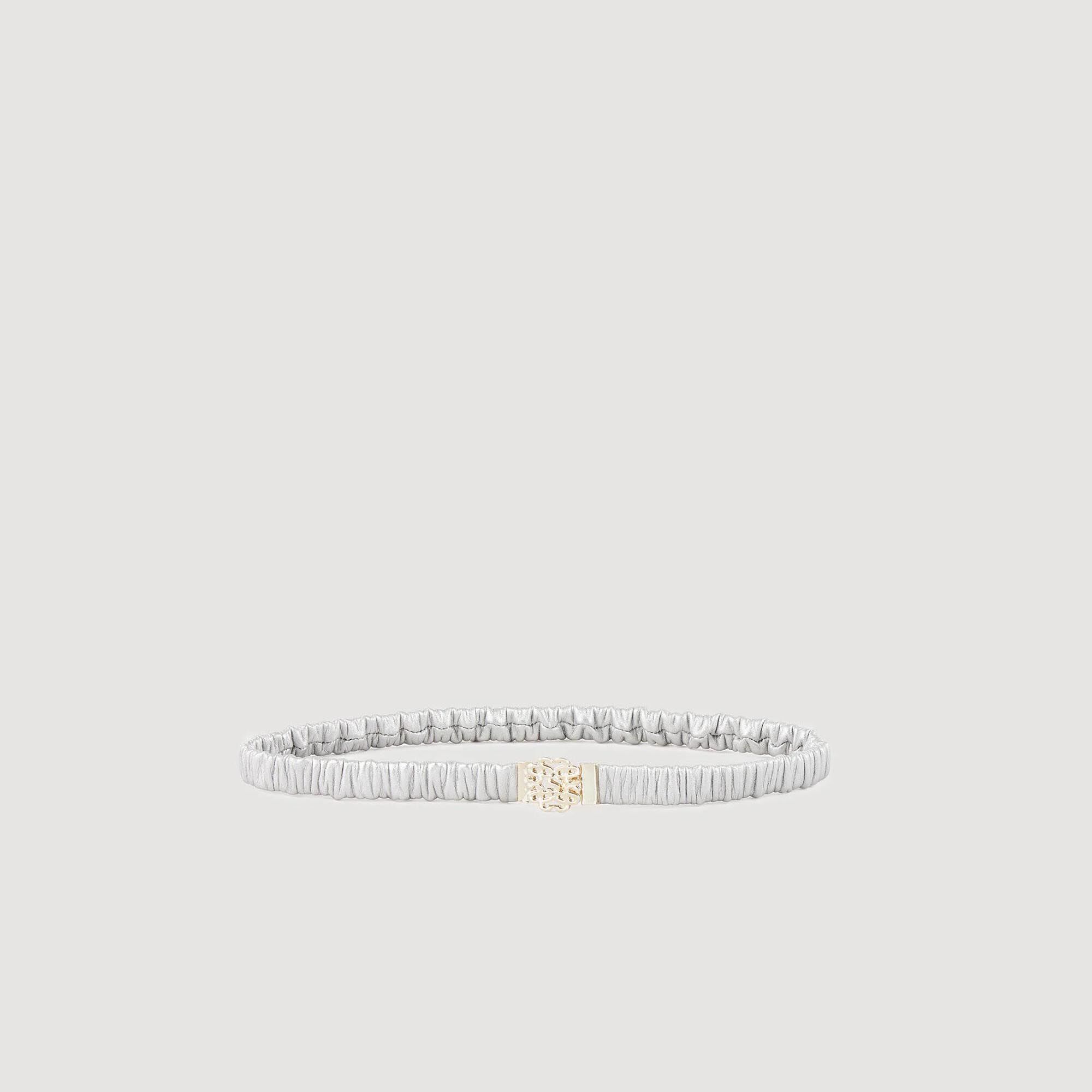 Elasticated leather belt