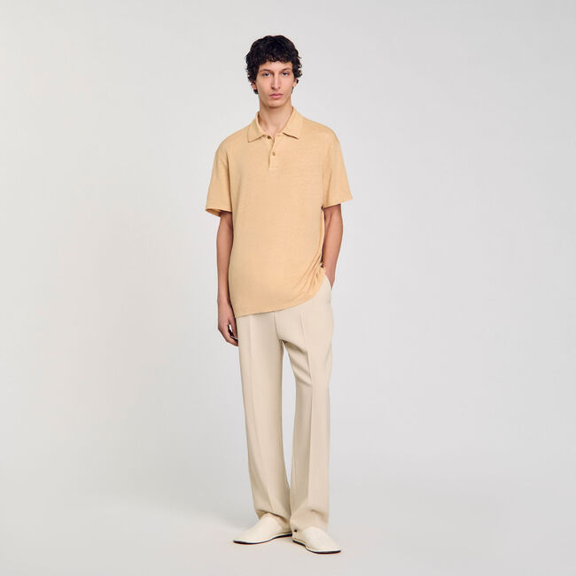 Linen polo shirt