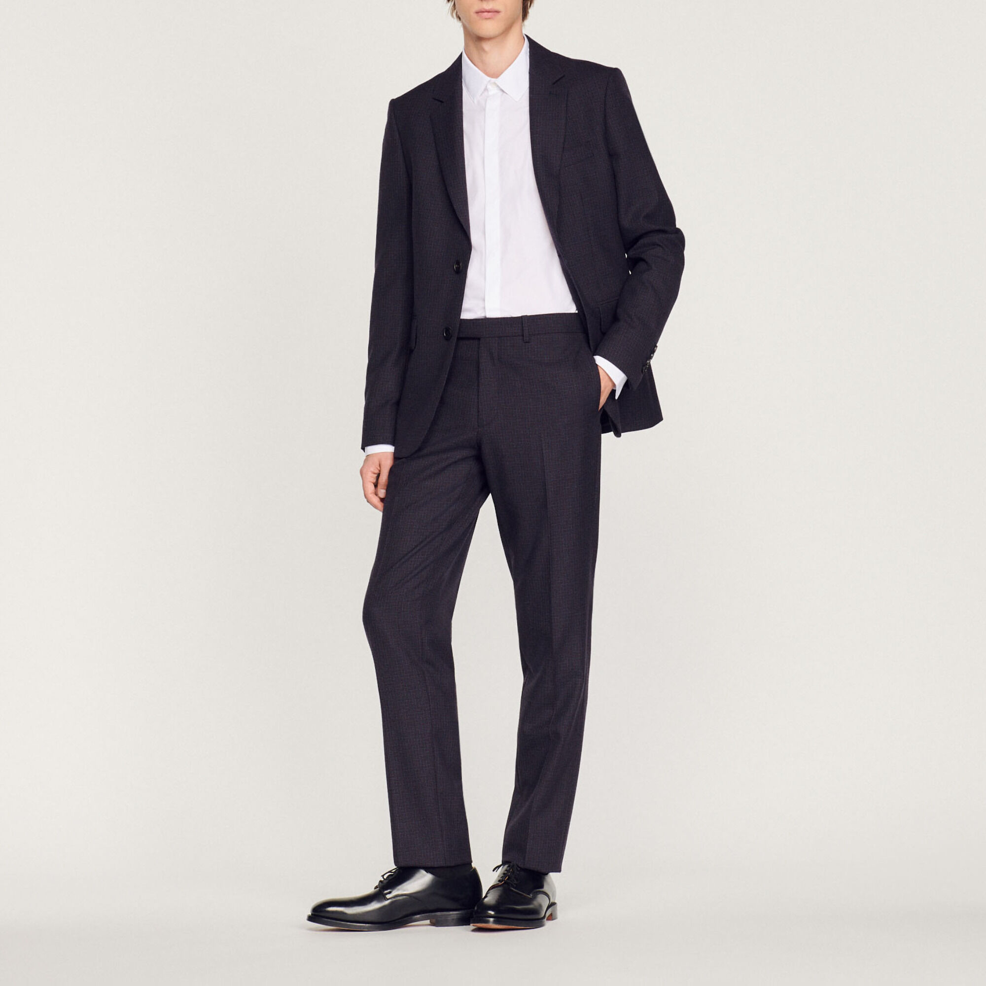 Virgin wool suit trousers