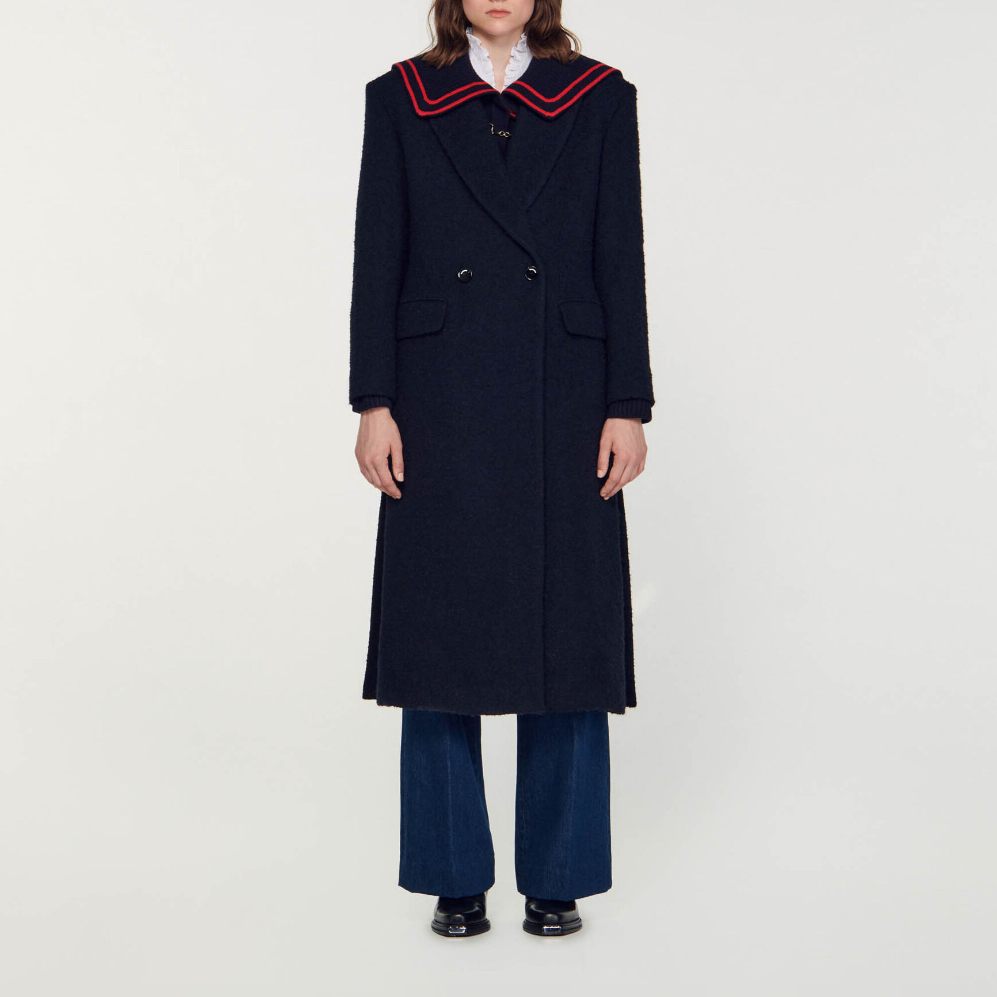 Long coat blue For Women Sandro Paris