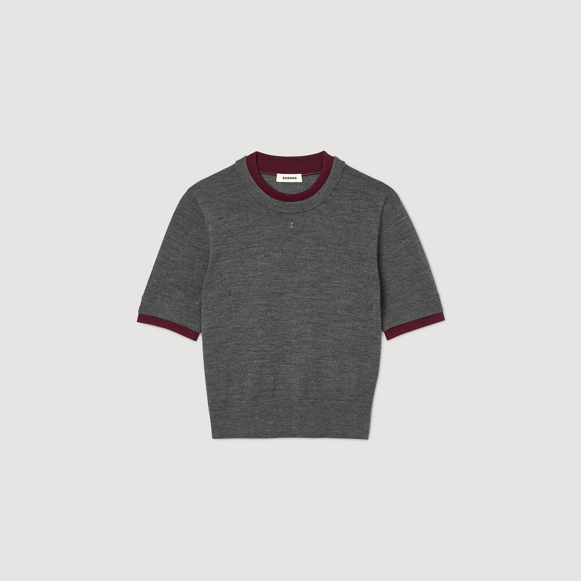 Two-tone cropped jumper