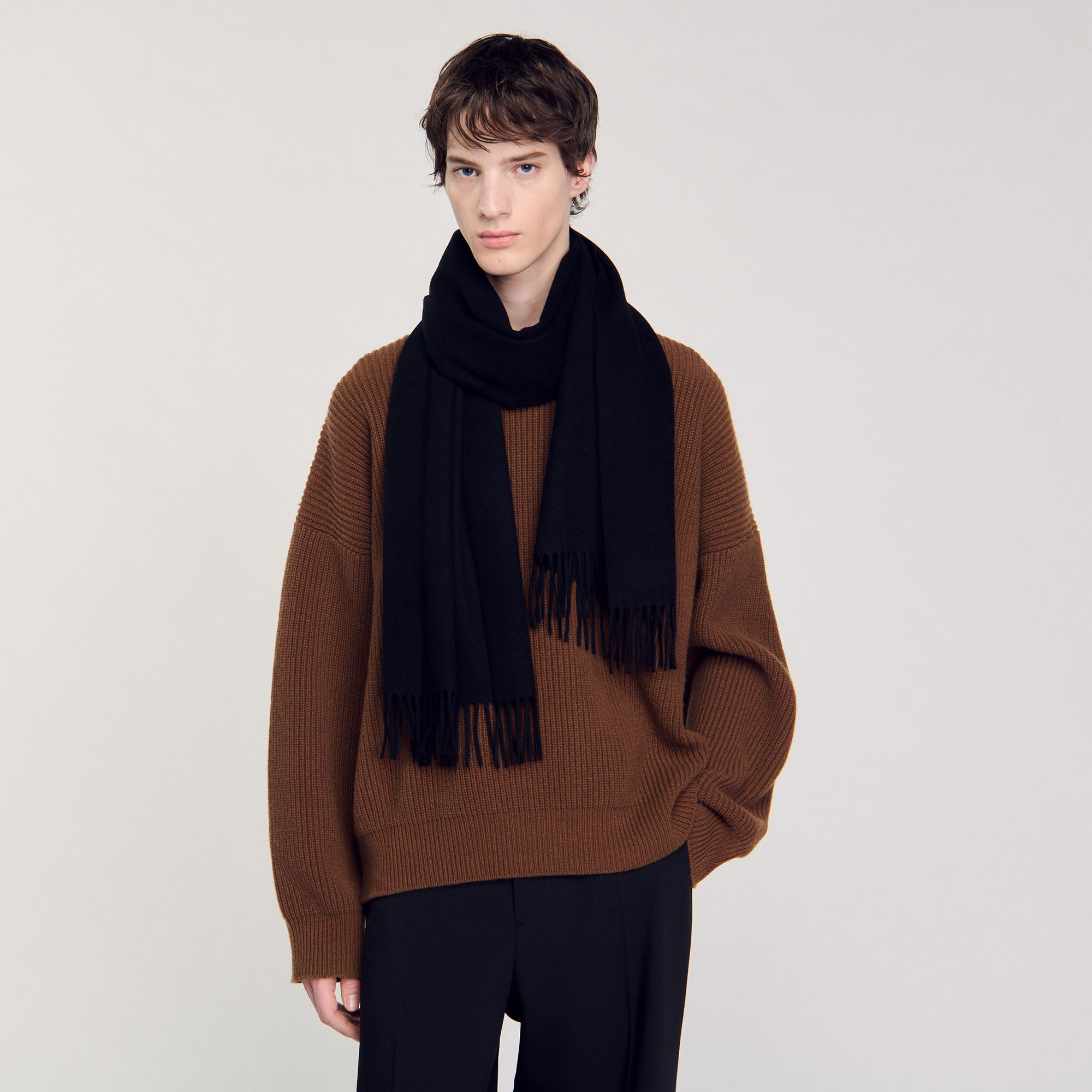 Wool and cashmere scarf