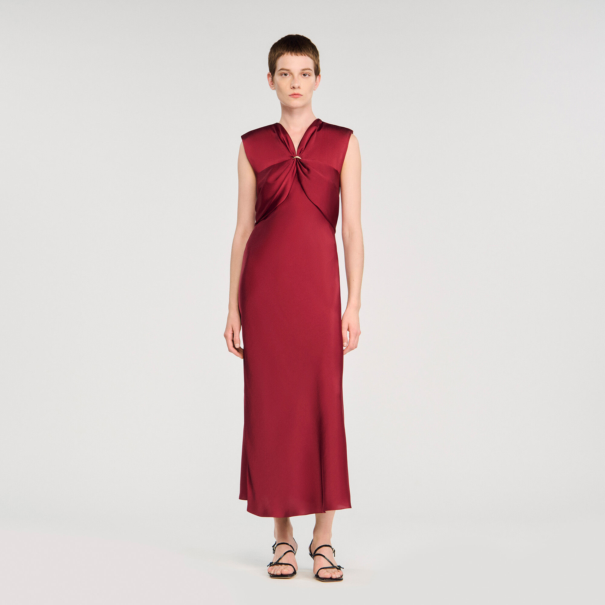 V-neck maxi dress