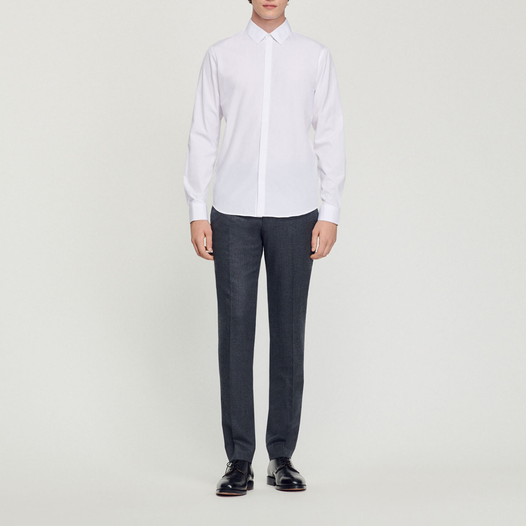Slim poplin shirt