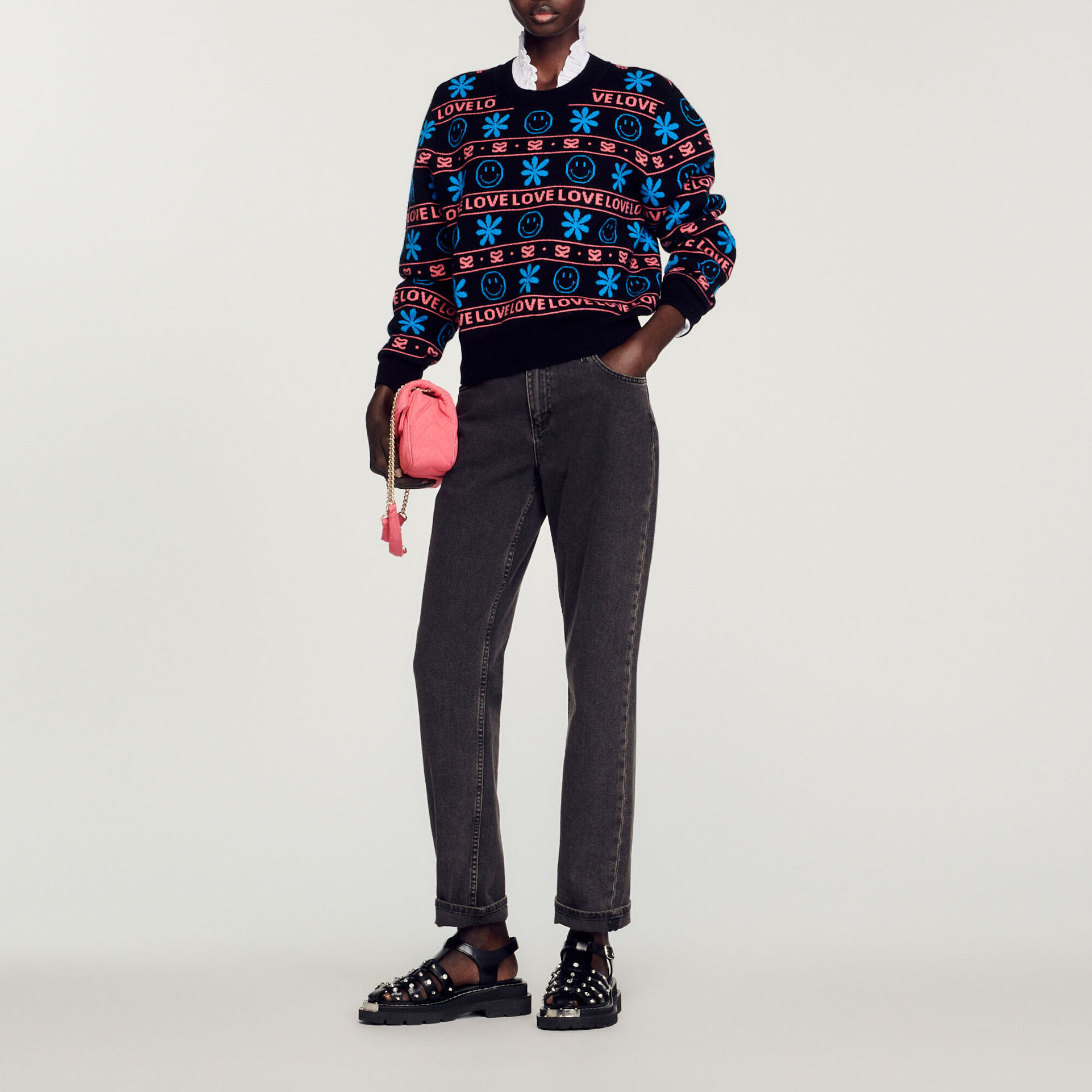 Smiley© jacquard sweater