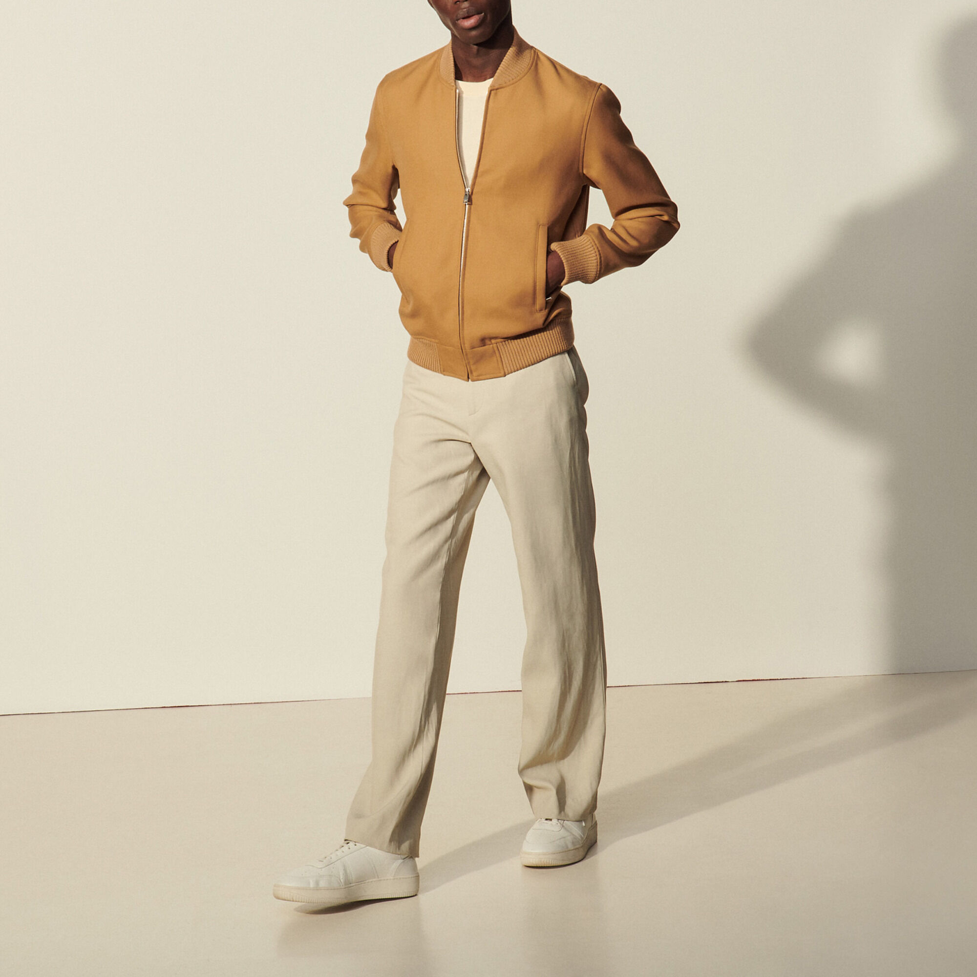 Zipped bomber jacket