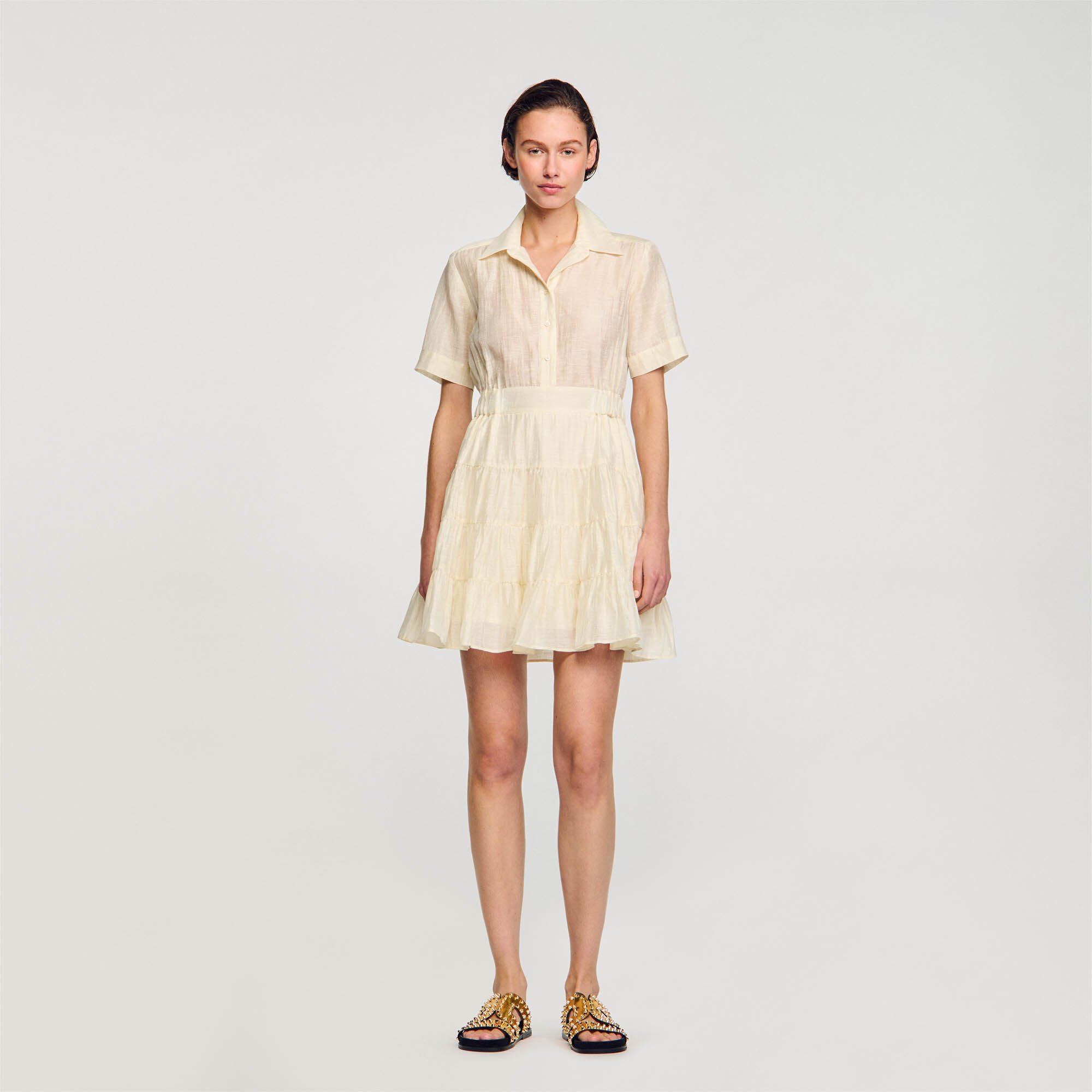 Robe beige sandro sale