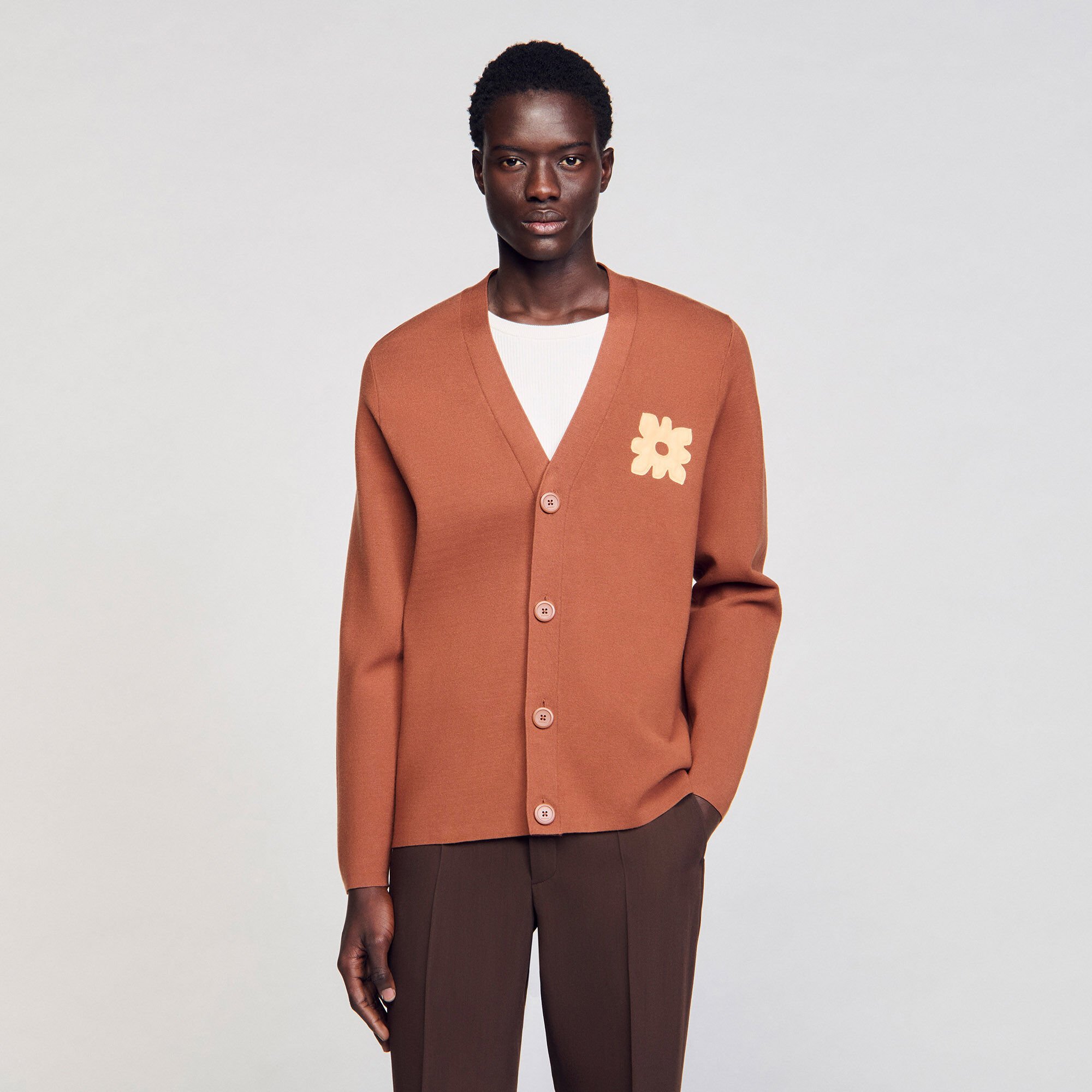 Cardigan with flower detail