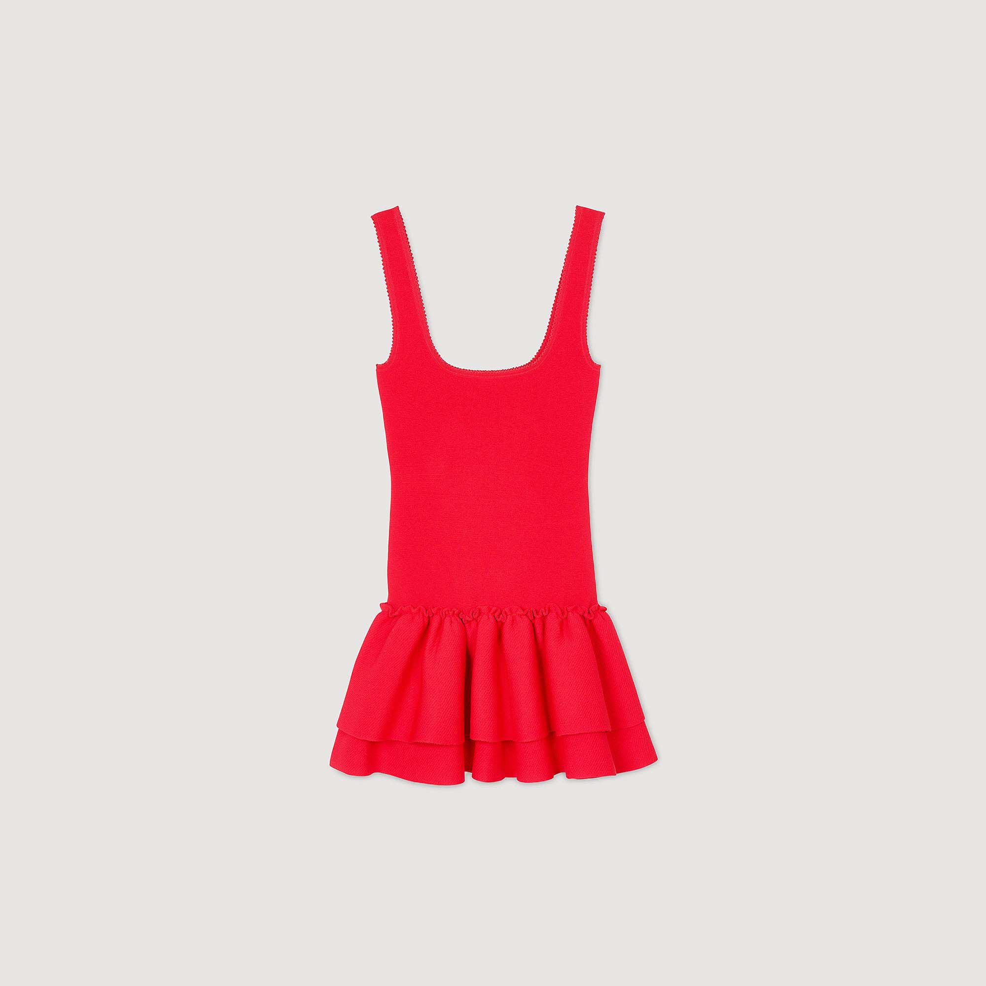 【海外限定】Sandroニットスカート☆Ruffle-Trim Knitted Mini S 海外限定】Sandroニットスカート☆Ruffle-Trim Knitted Mini S