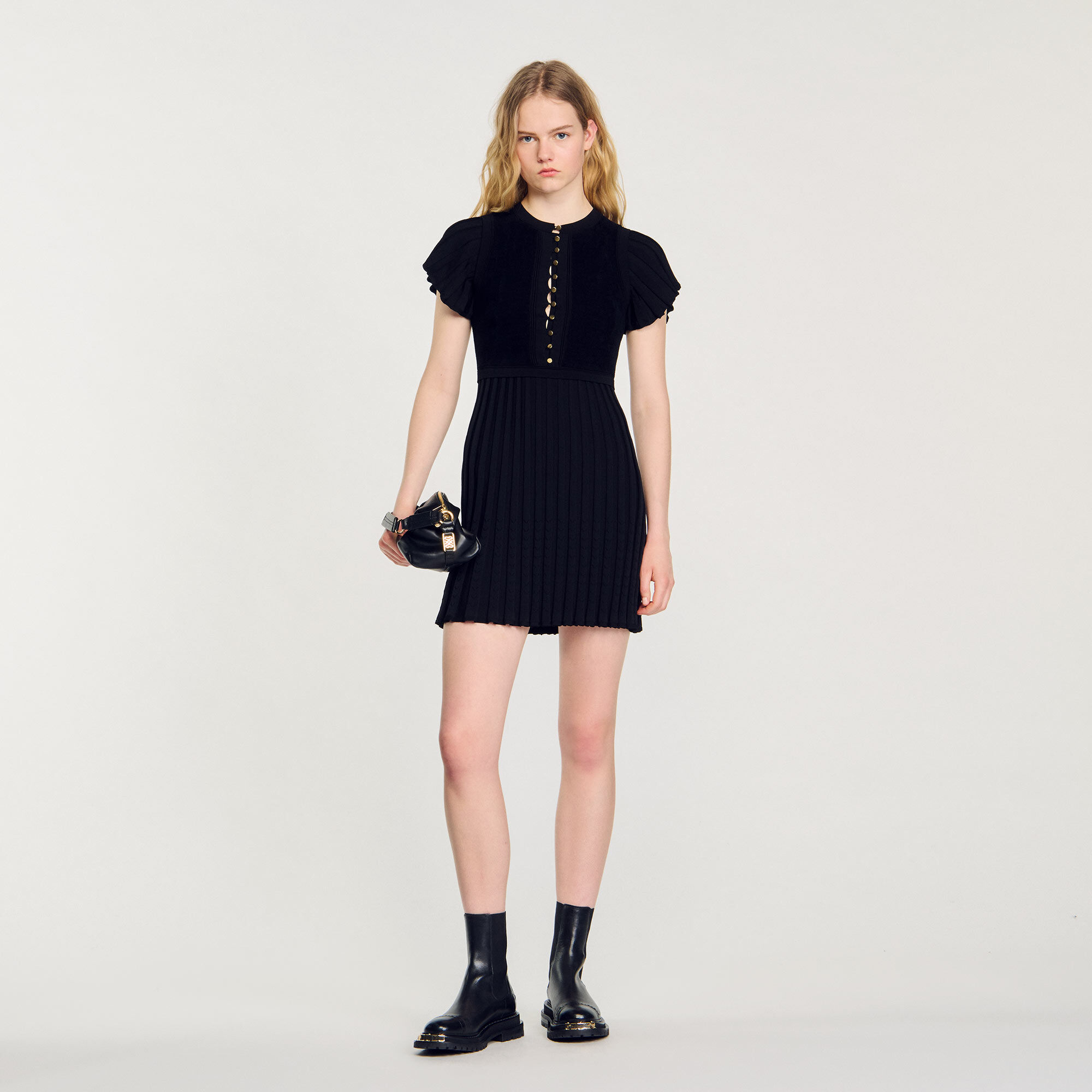Sandro black knit dress new arrivals