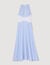Striped maxi dress with lace