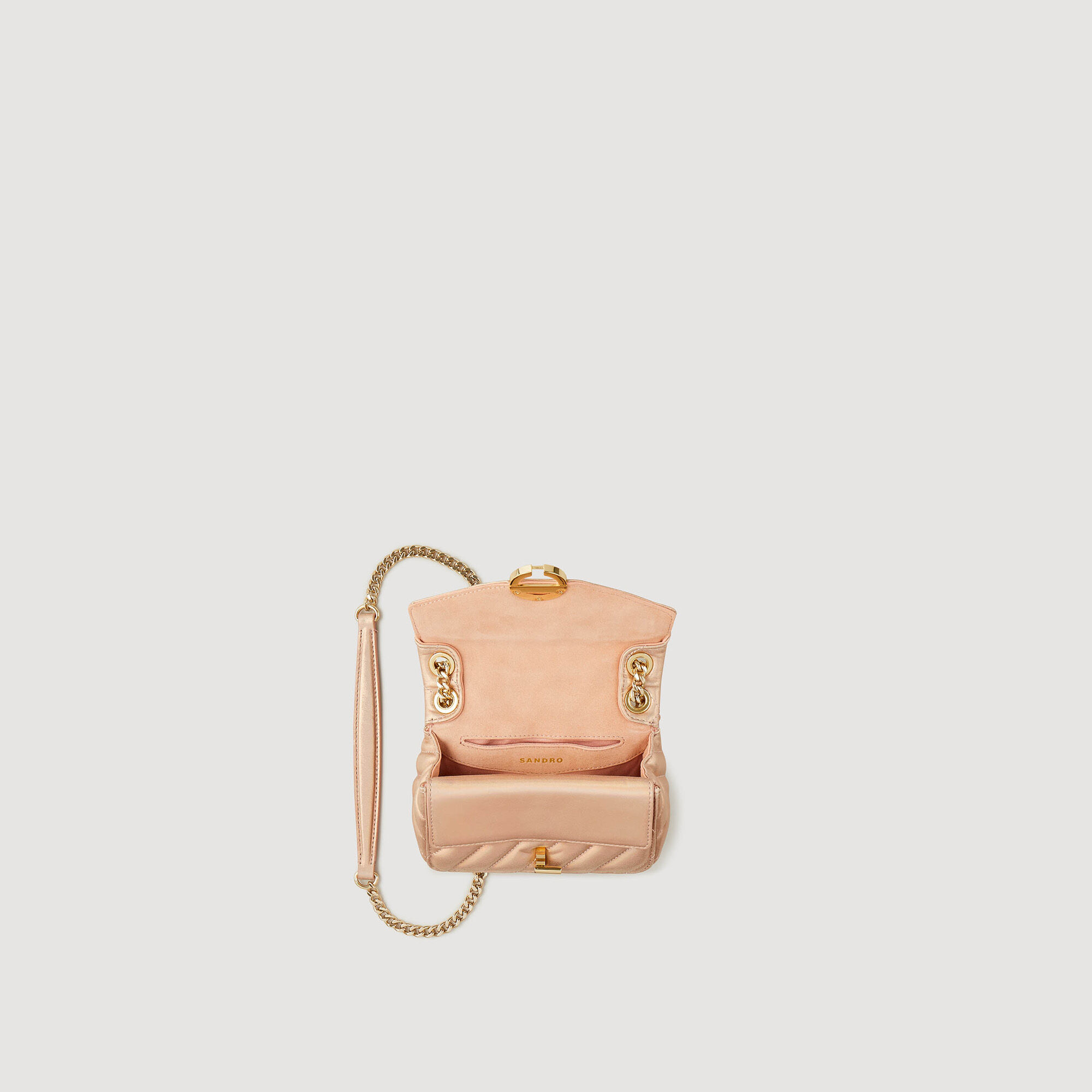 Quilted iridescent leather mini YZA bag