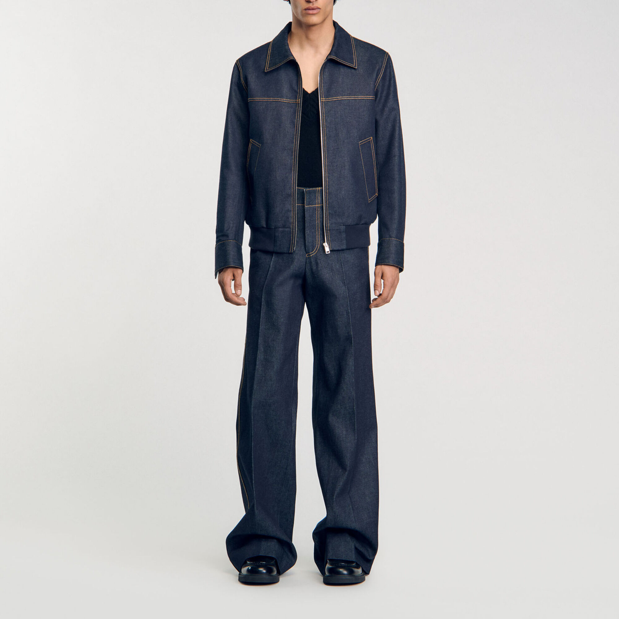 Denim Jacket Sandro Outlet Hombre Free People Pearl Blue Jean