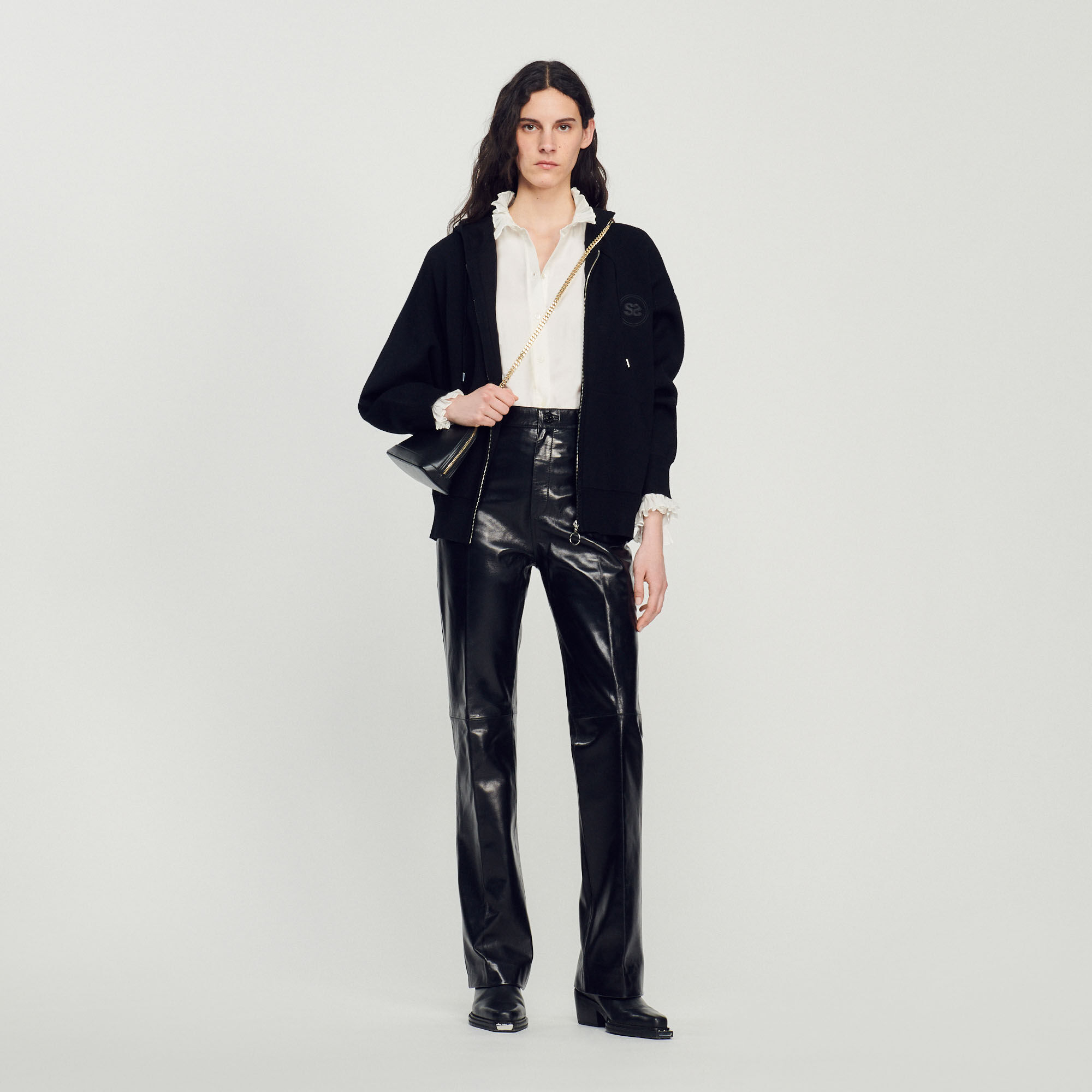 Topshop Faux Leather Straight Leg Trousers - ShopStyle