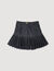Short denim ruffled skirt