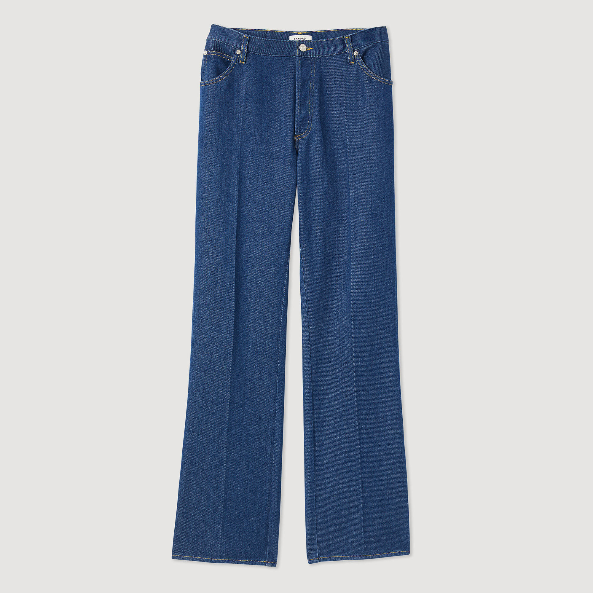 High-waisted flared jeans