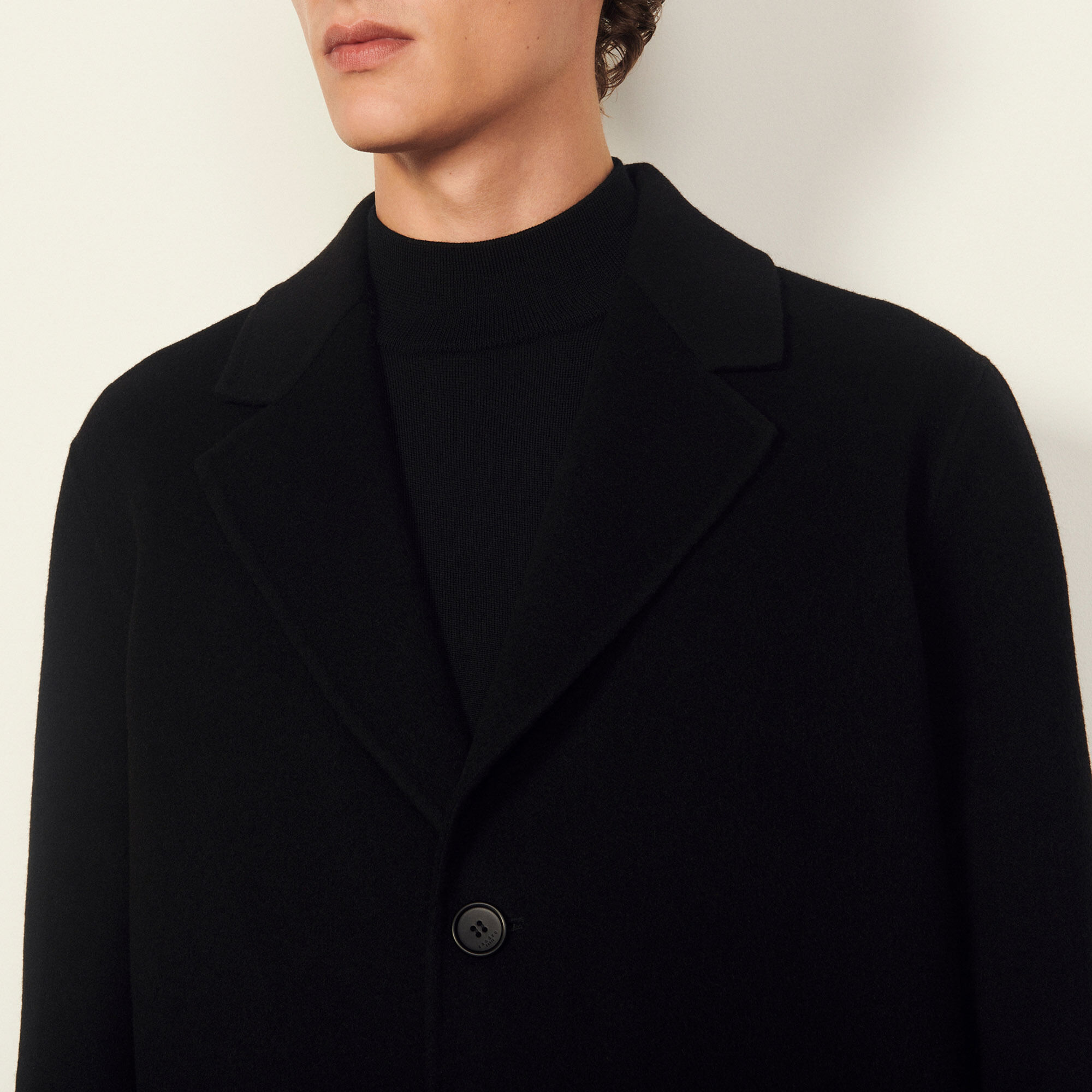 Double-faced wool coat