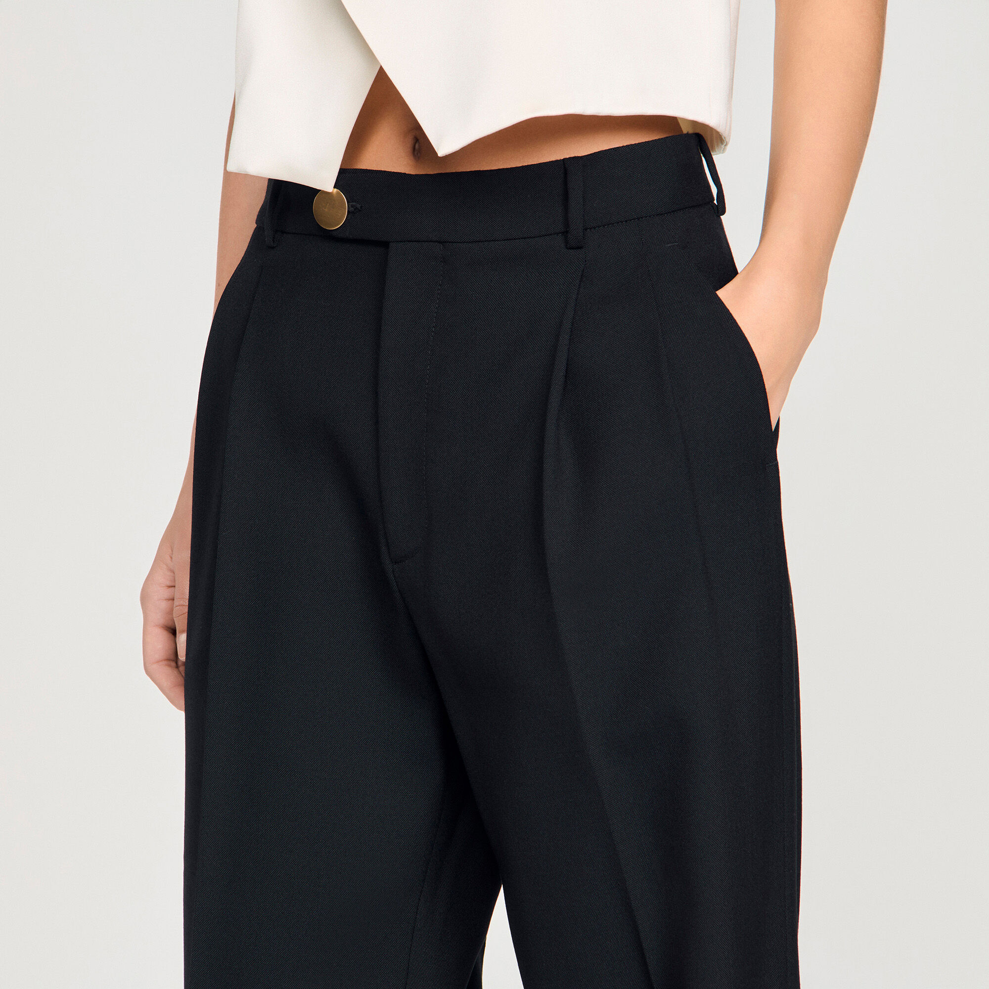 Pressed-crease suit trousers