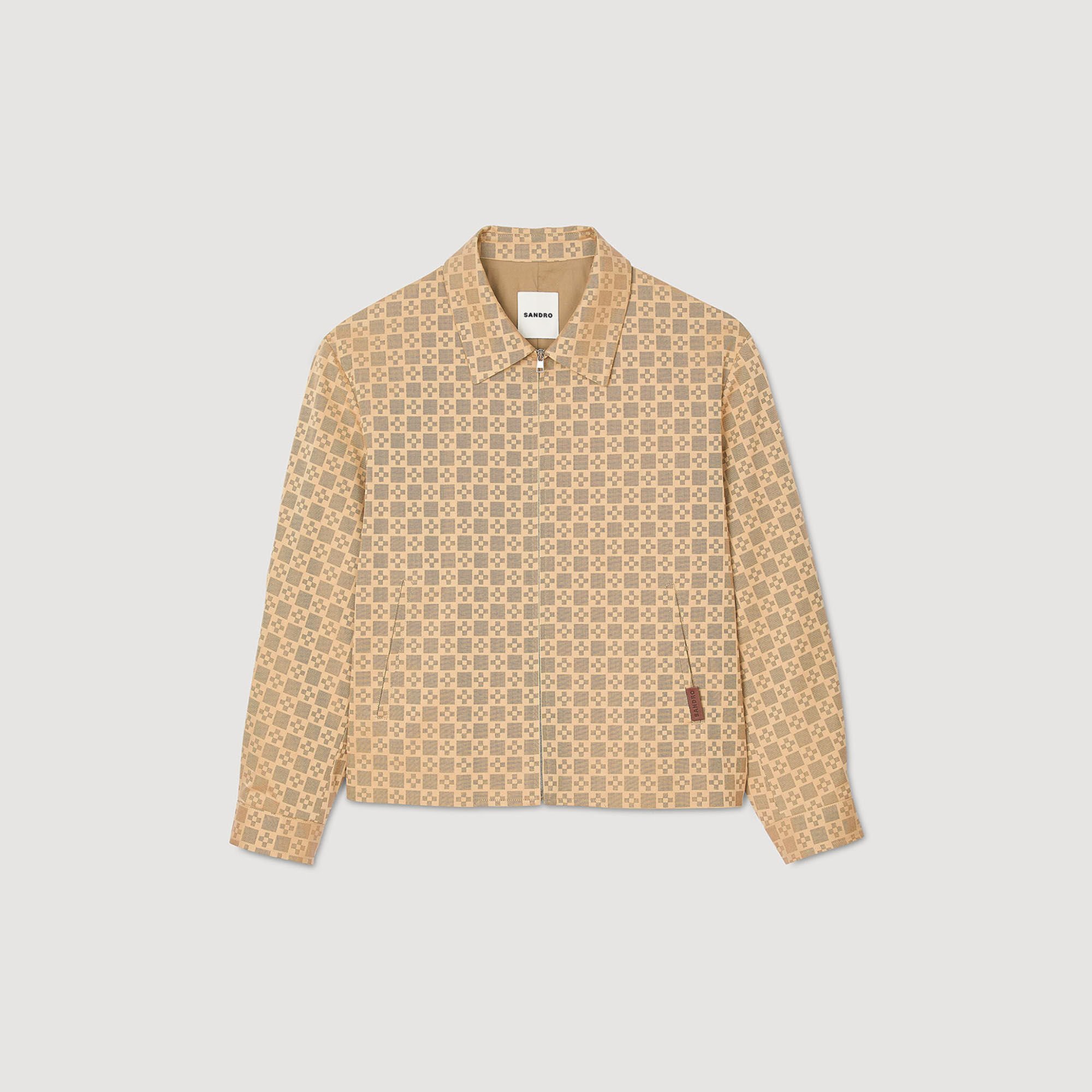 Square Cross zip-up jacket