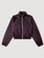 Cropped embroidered satin jacket