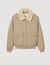 Shearling collar aviator jacket