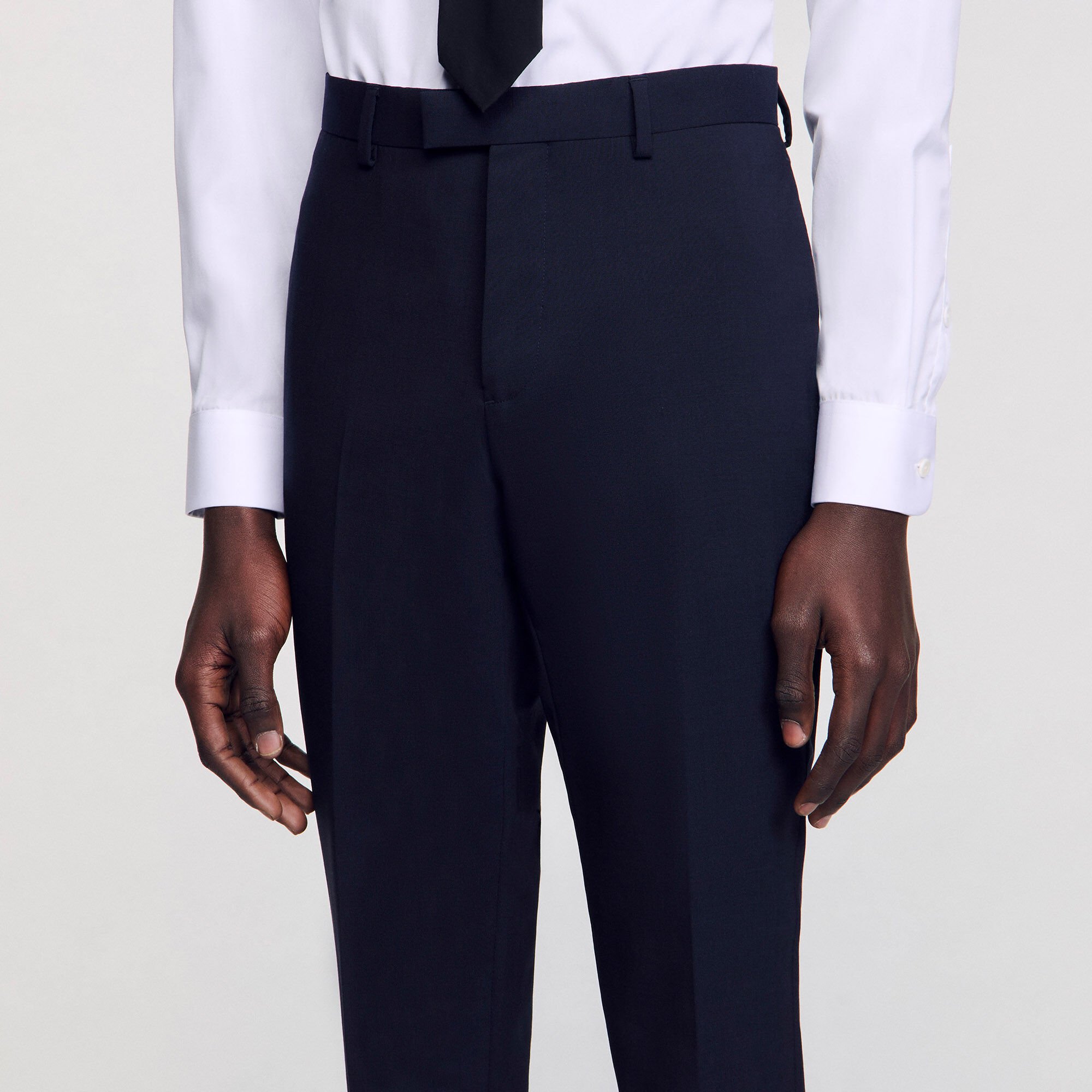 Classic wool suit trousers