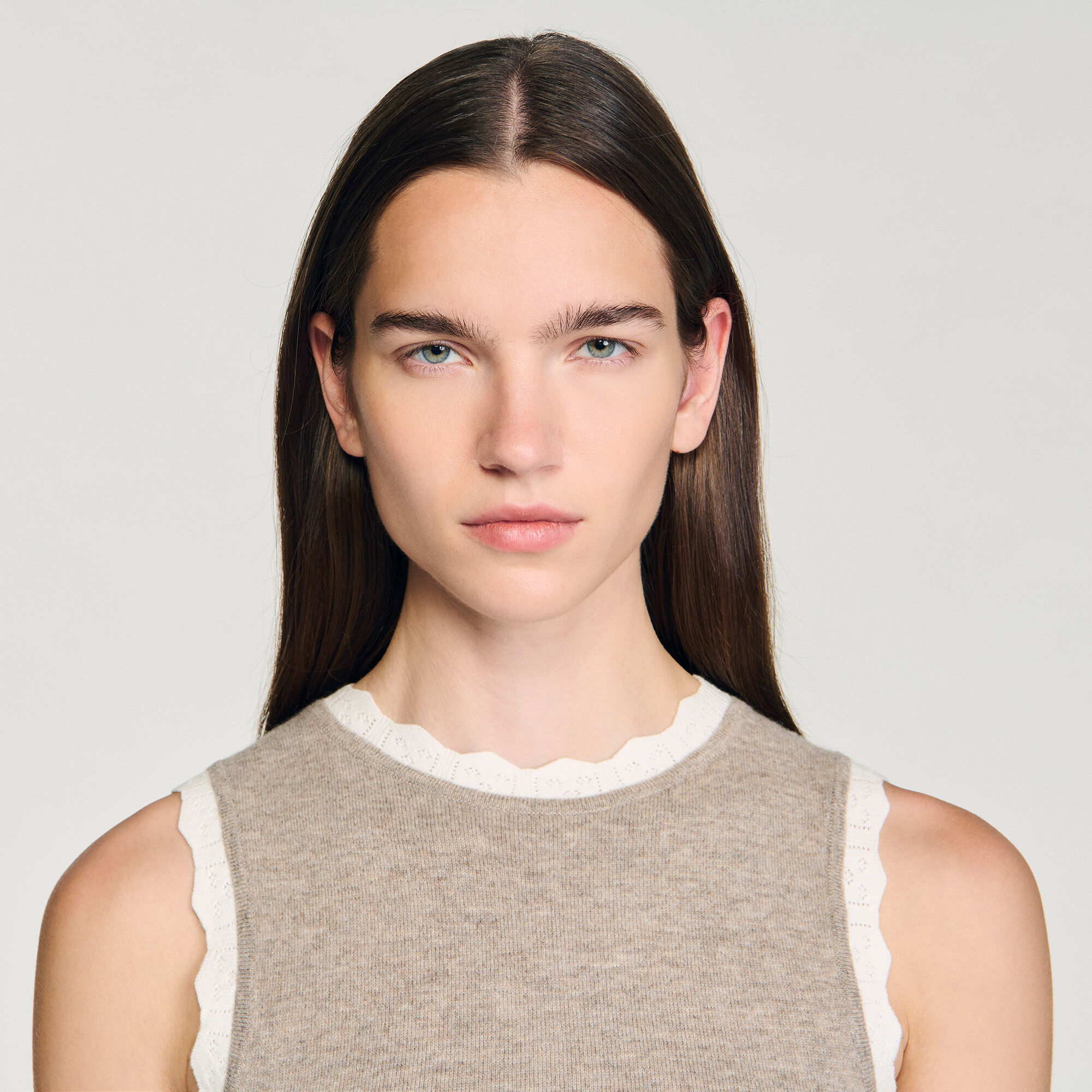 High-neck knit jumper