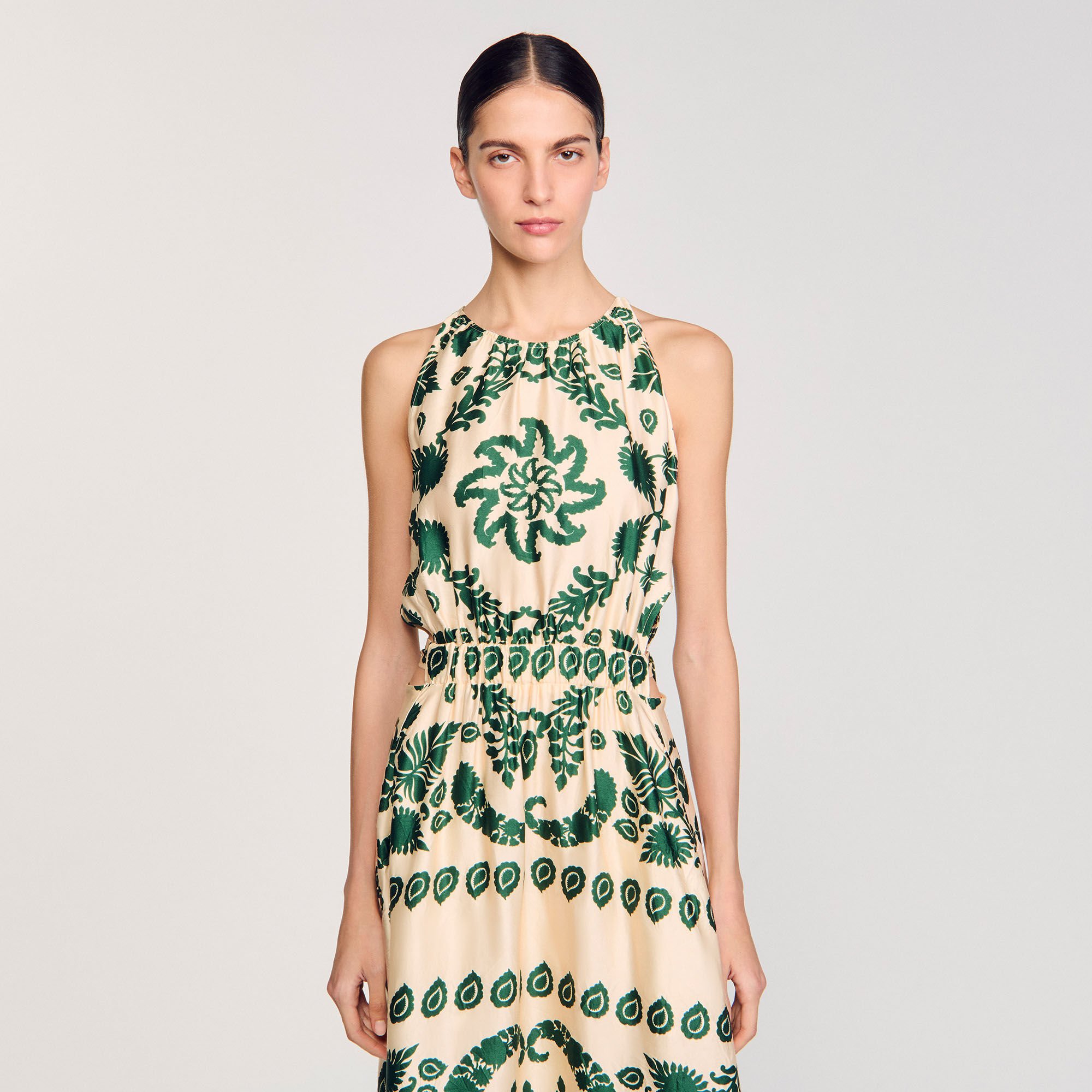 feuille dress_1 【美品】 Ophelia Long-Sleeve Metallic Embroidered Gown