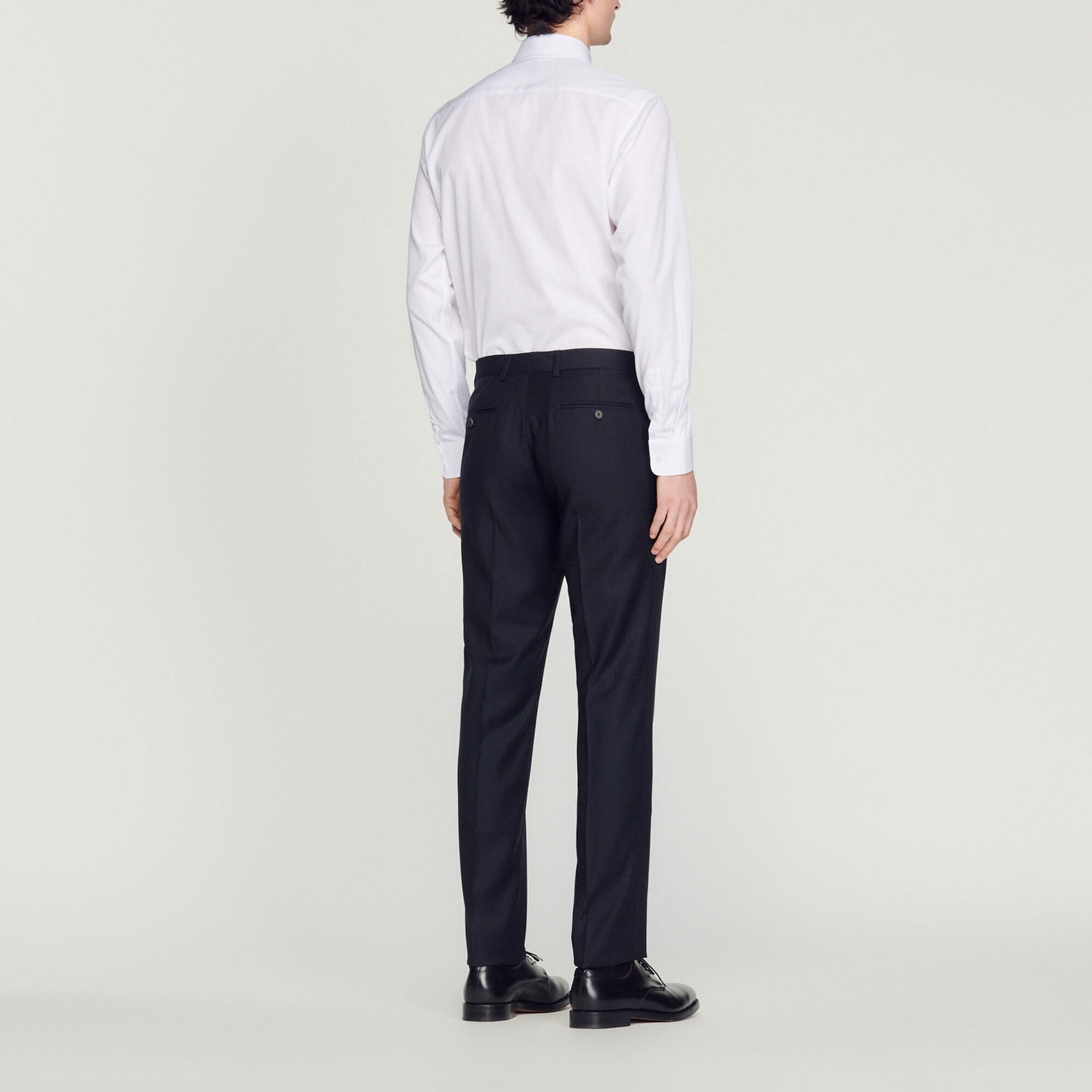 Stretch wool suit trousers