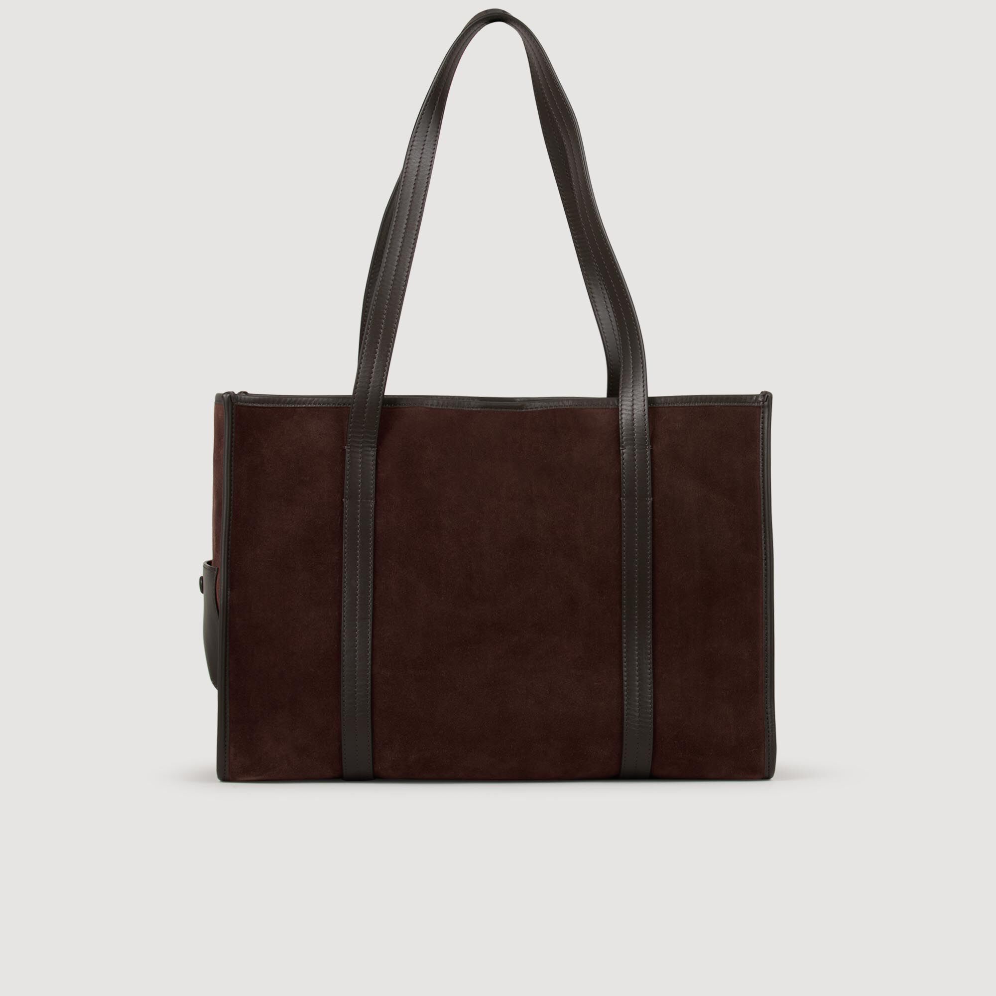 Soft suede shopping bag