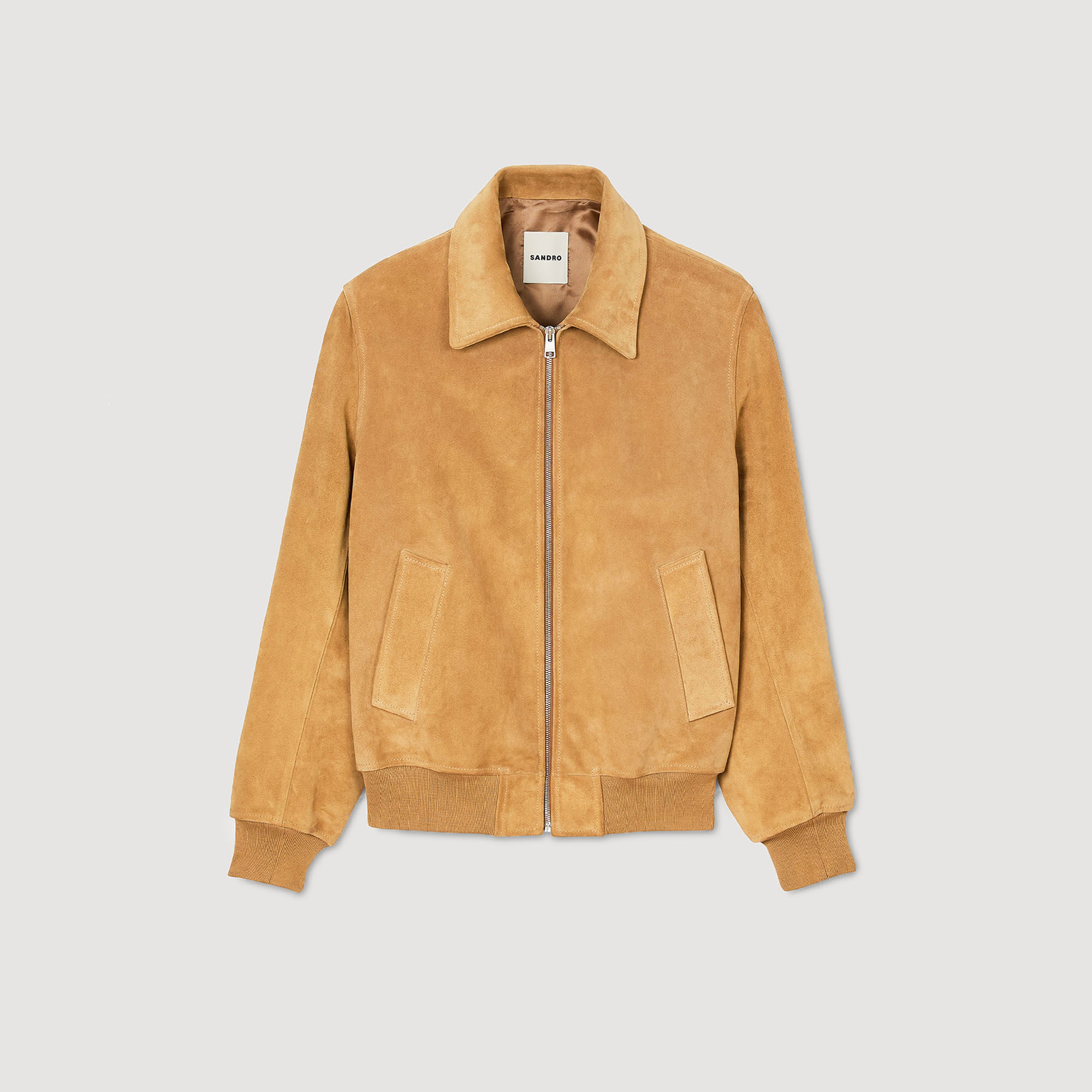 Split leather jacket