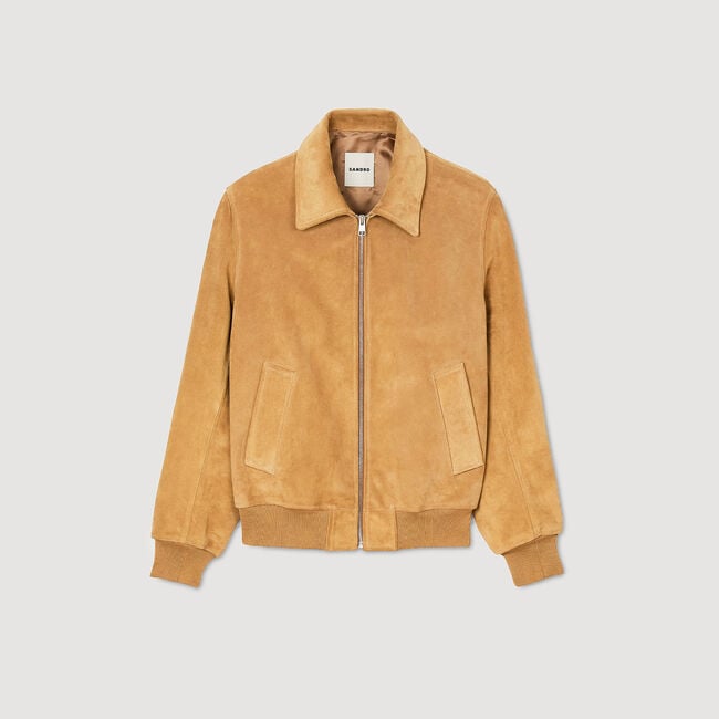 Split leather jacket