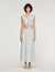 Rhinestone striped long skirt