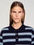 Striped polo jumper
