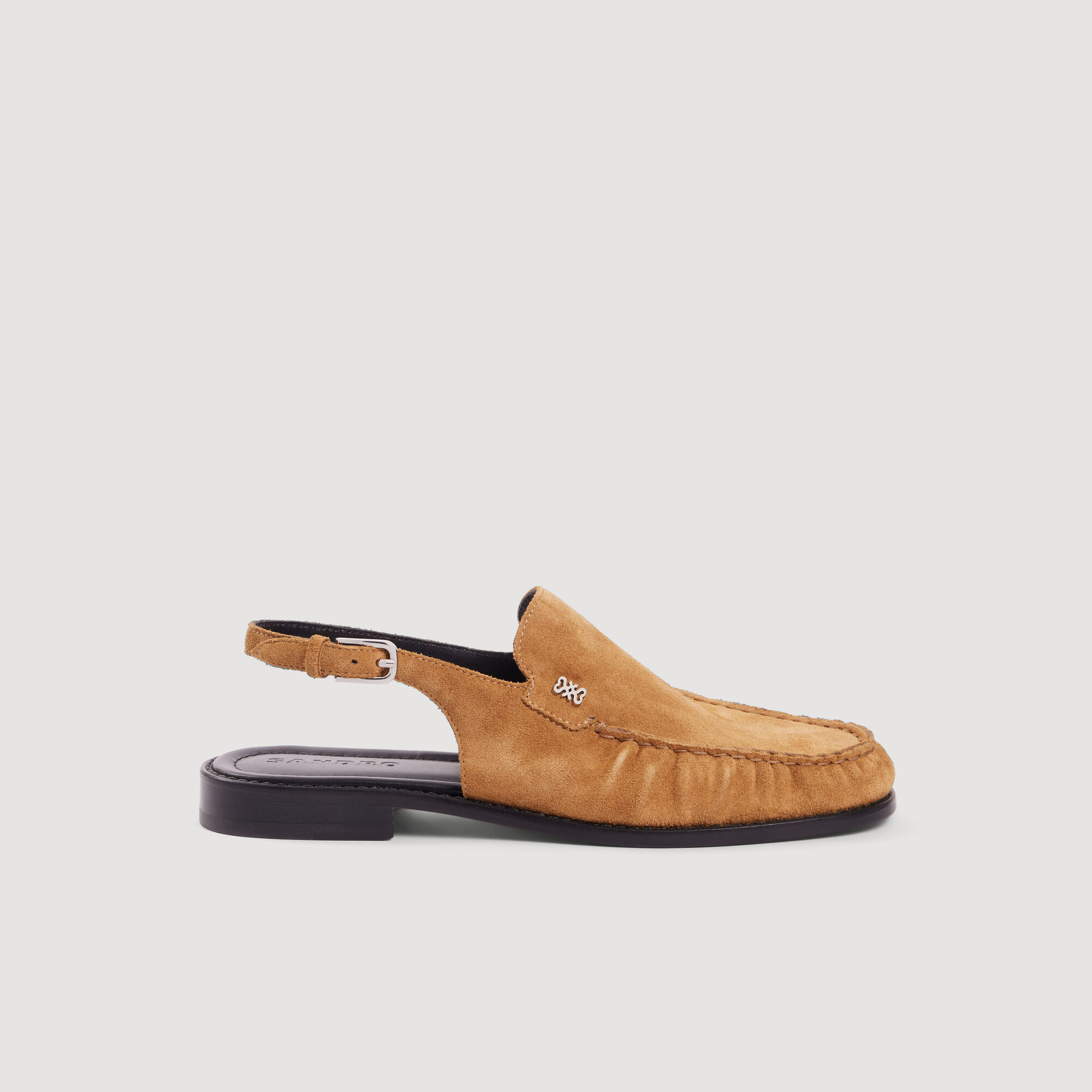 Suede loafers white / beige For Women | Sandro Paris display picture 3