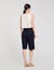Pleated rhinestone neck crop top