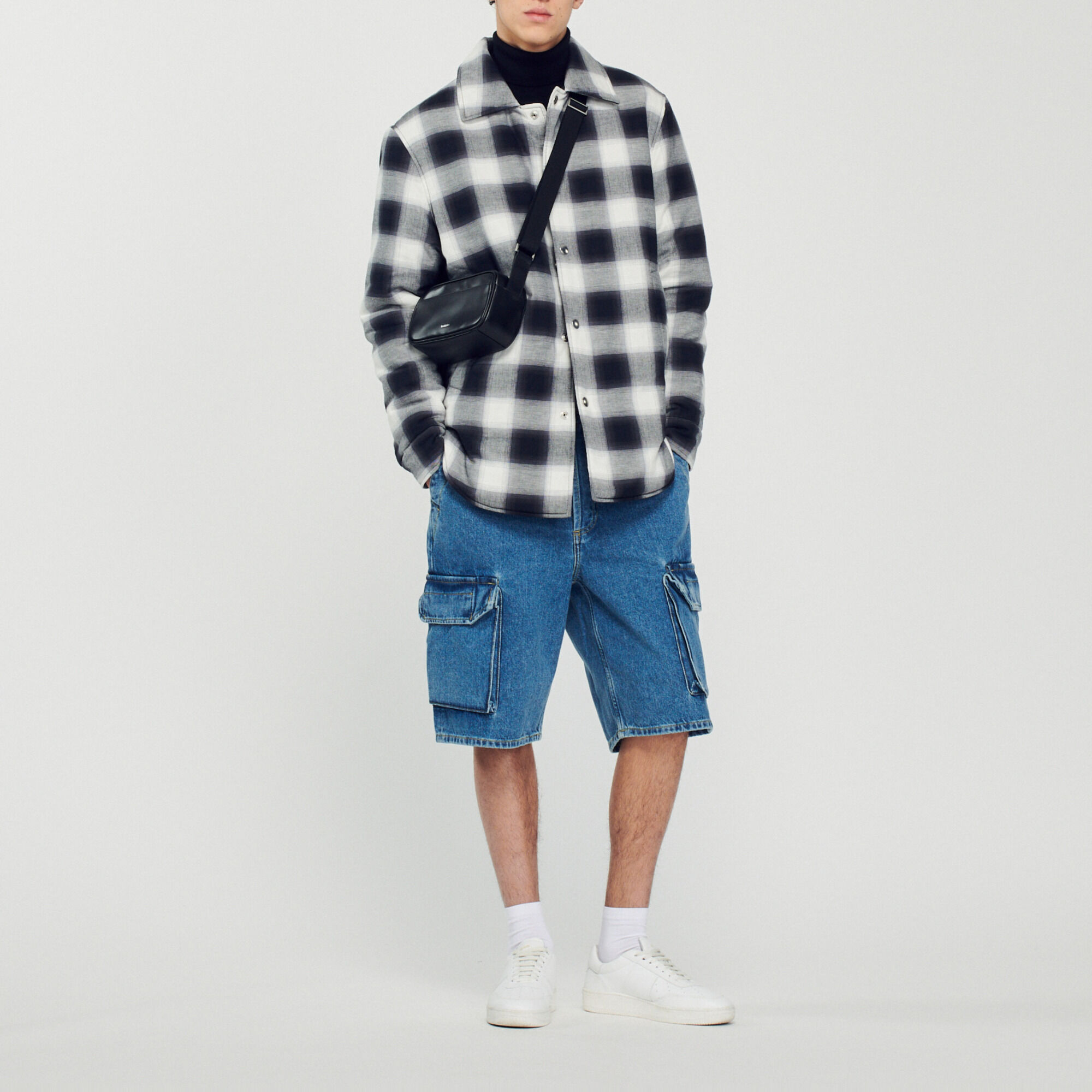 Sandro checked jacket on sale