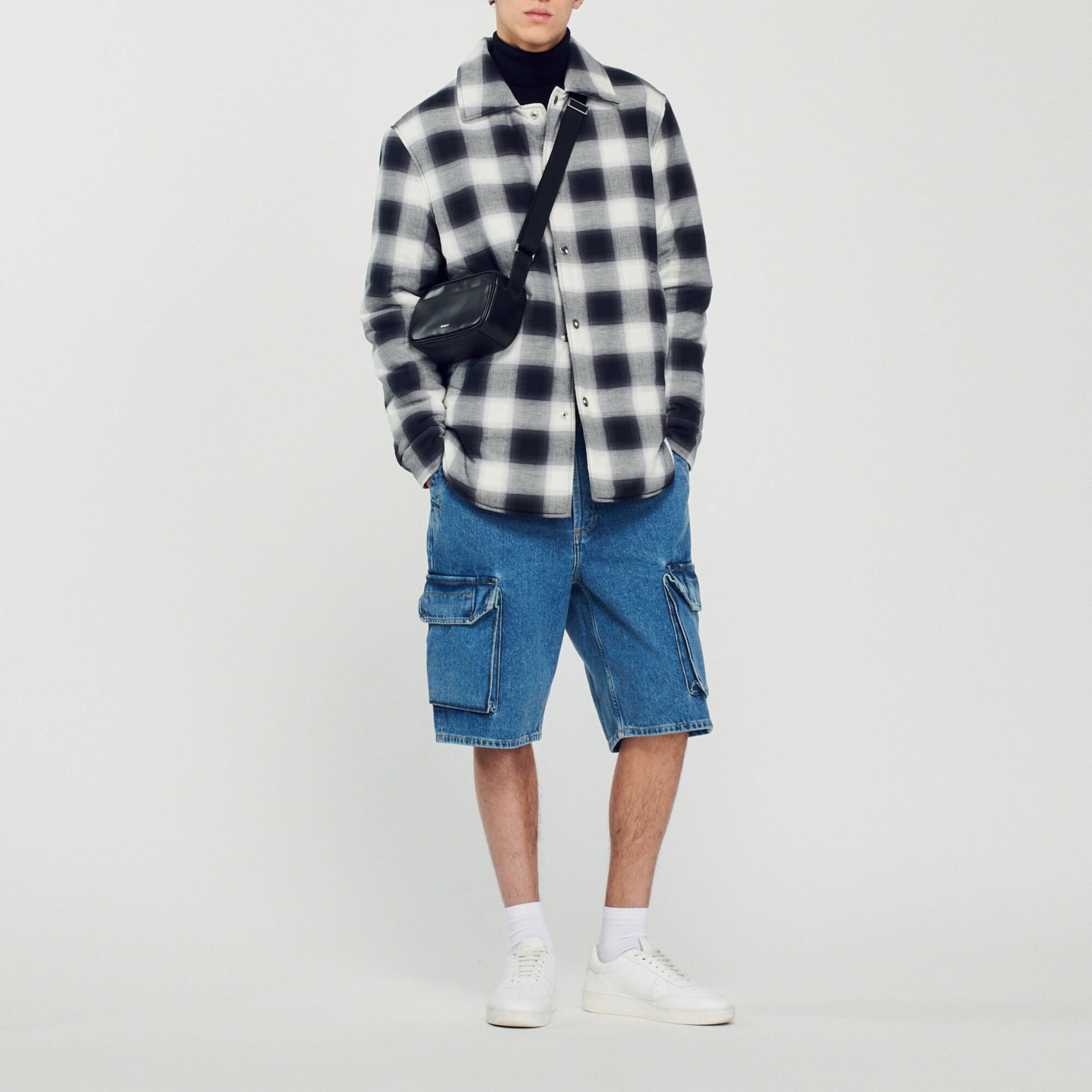 Quilted checked jacket