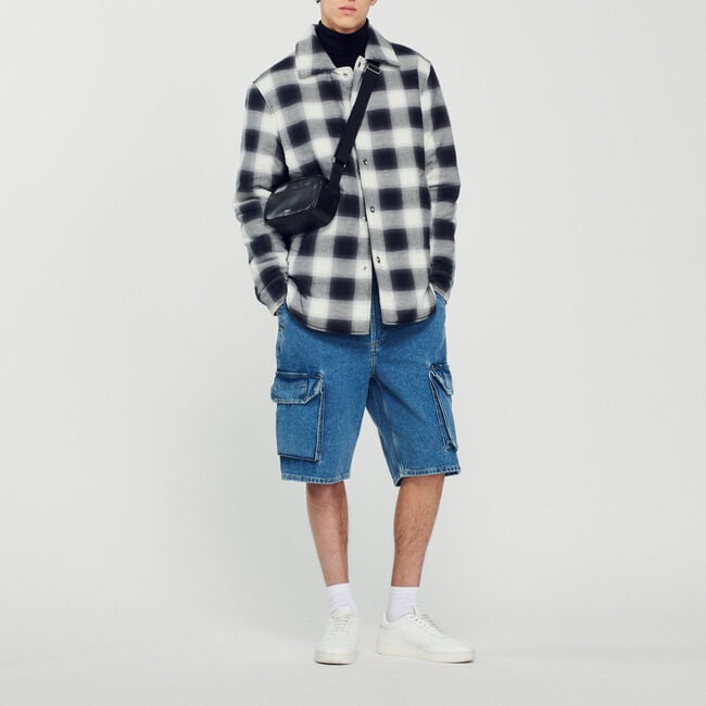 Quilted checked jacket