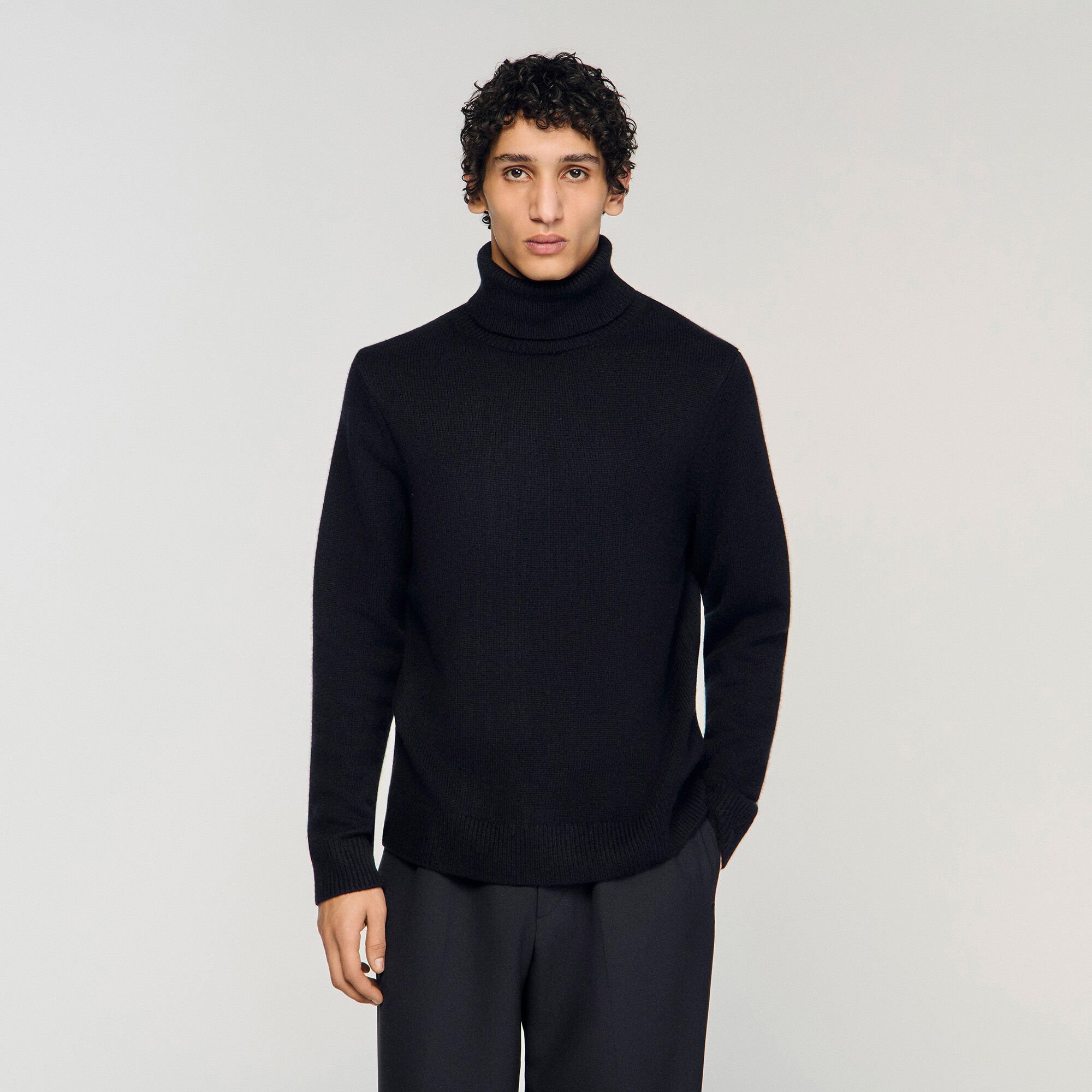 Wool and cashmere turtleneck jumper