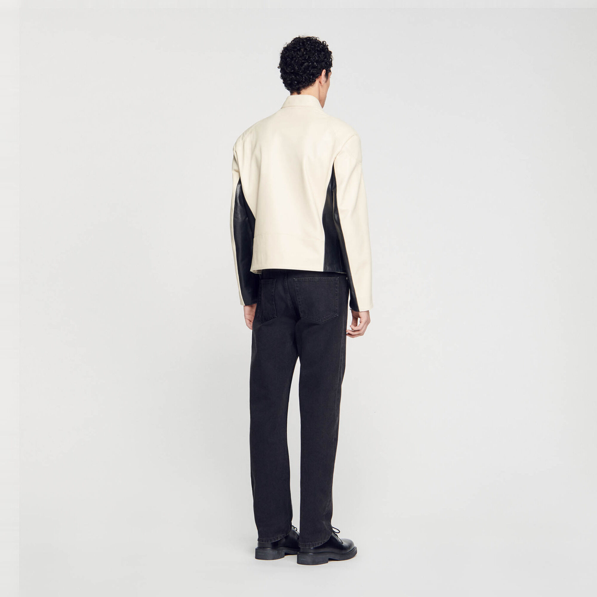 Leather biker jacket