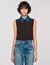 Knit and denim jumper